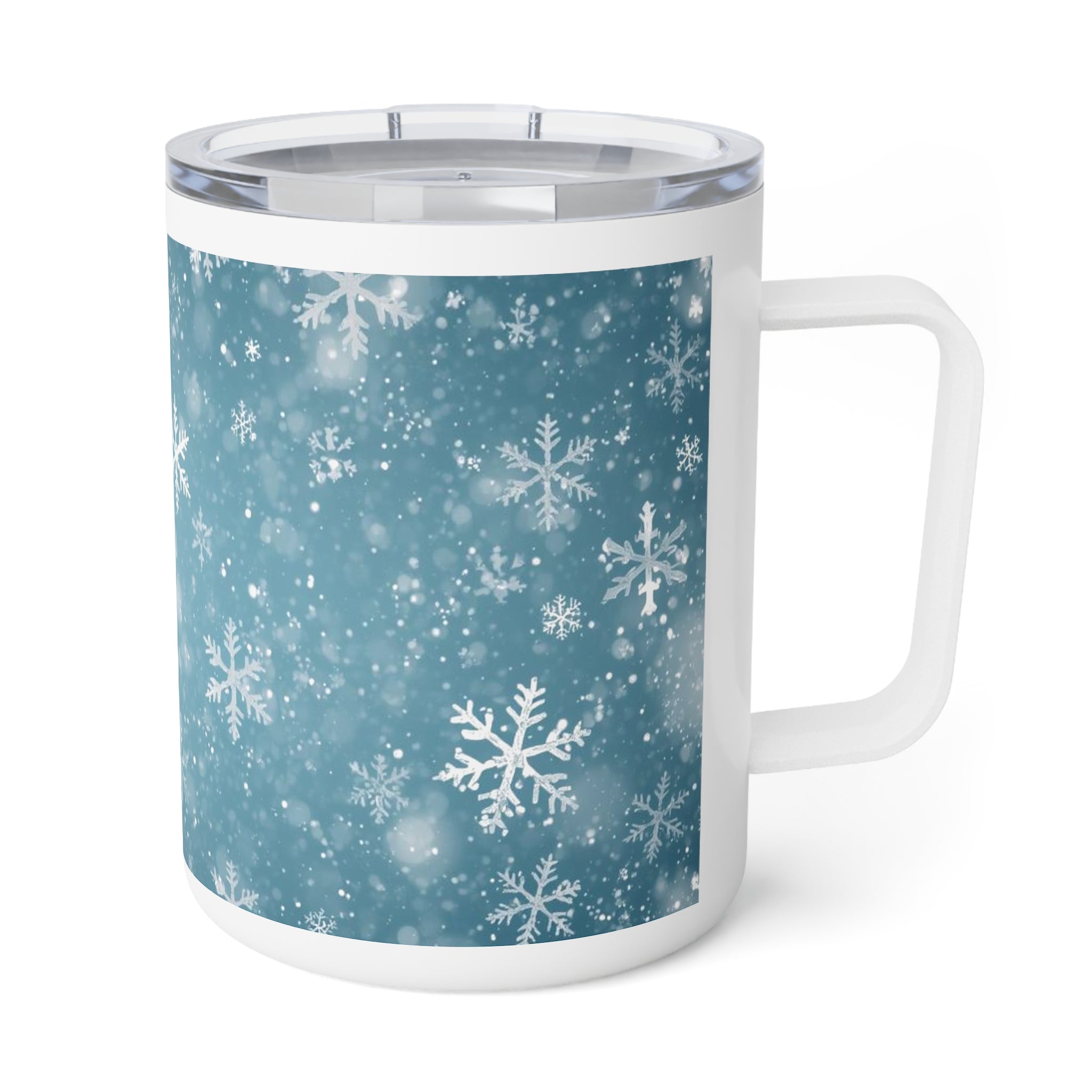 10oz Insulated Coffee Mug - Snowflake Winter
