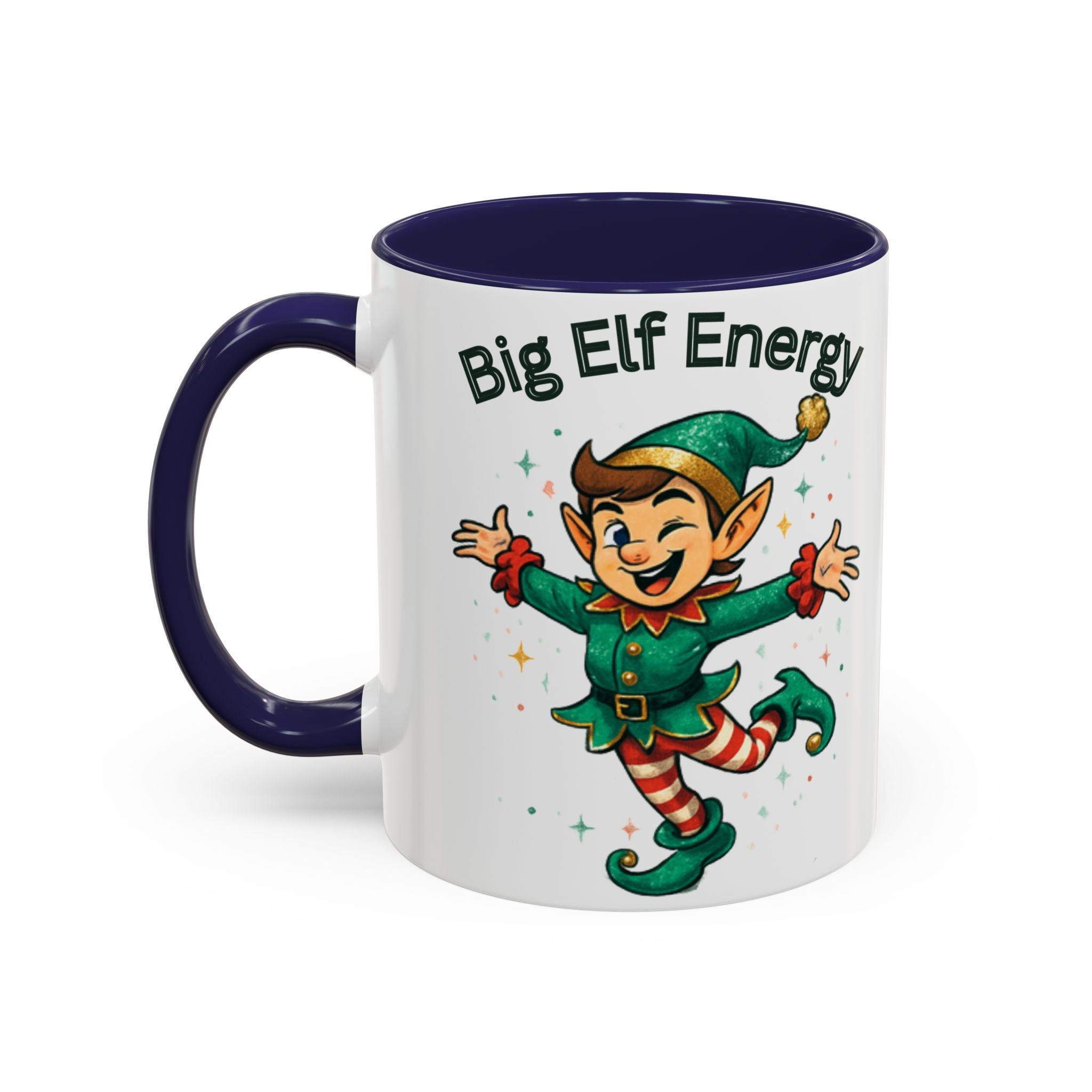 Big Elf Energy Coffee Mug — Holiday Christmas Elf Accent Mug (11/15oz)