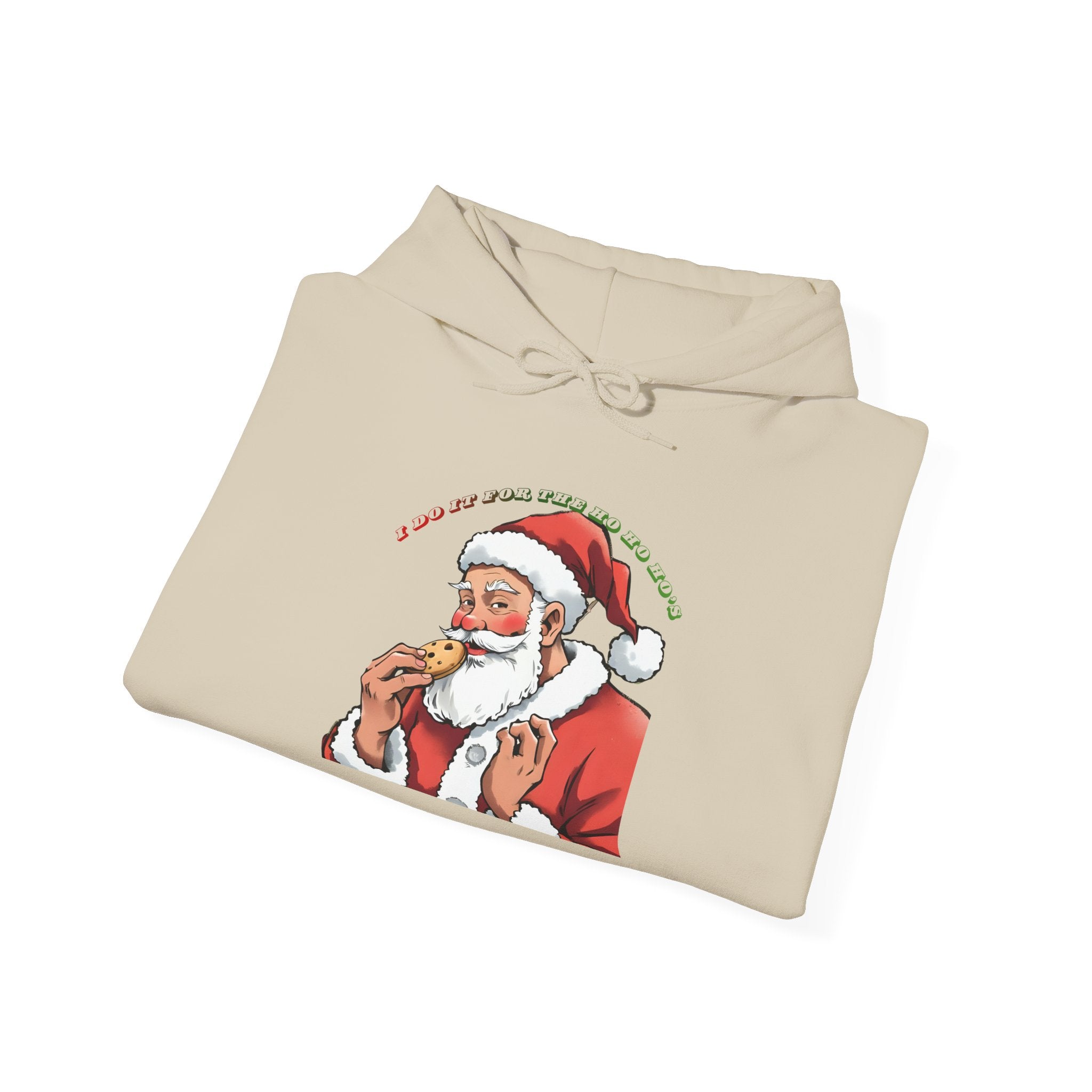 Adult Themed Santa Cookie Hoodie – 'I Do It For The Ho Ho Ho's' Christmas Attire