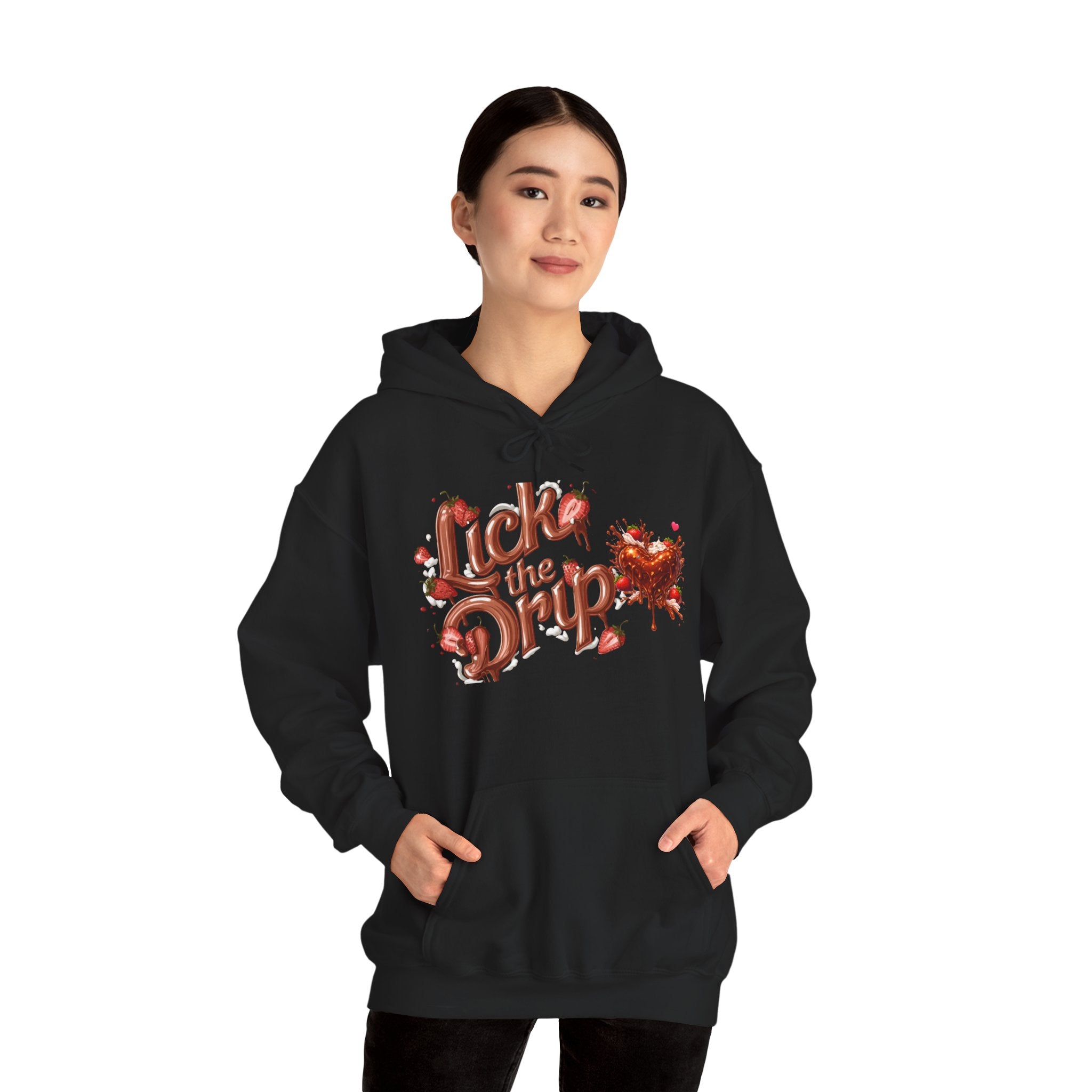 Dripping Heart Graphic Hoodie | Valentine's Day Heart Drip Design
