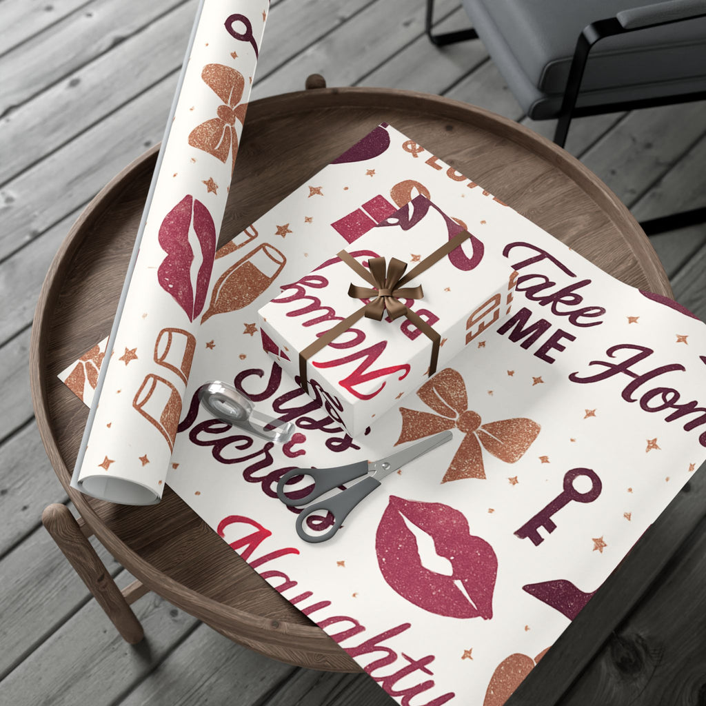 Festive Lips & Heels Holiday Wrapping - 29" x 72"