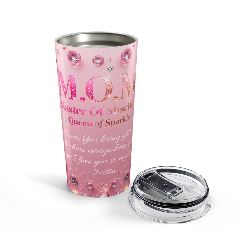 Personalized Sparkle 20oz Insulated Tumbler — Pink Rhinestone ‘Queen of Sparkles’ Gift