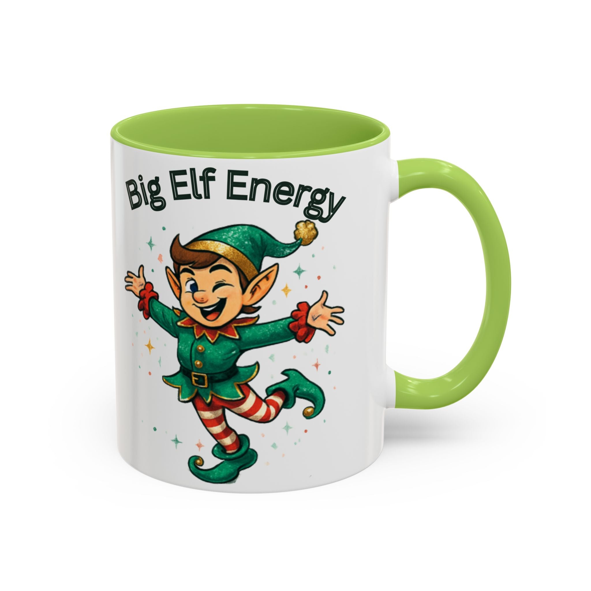 Big Elf Energy Coffee Mug — Holiday Christmas Elf Accent Mug (11/15oz)