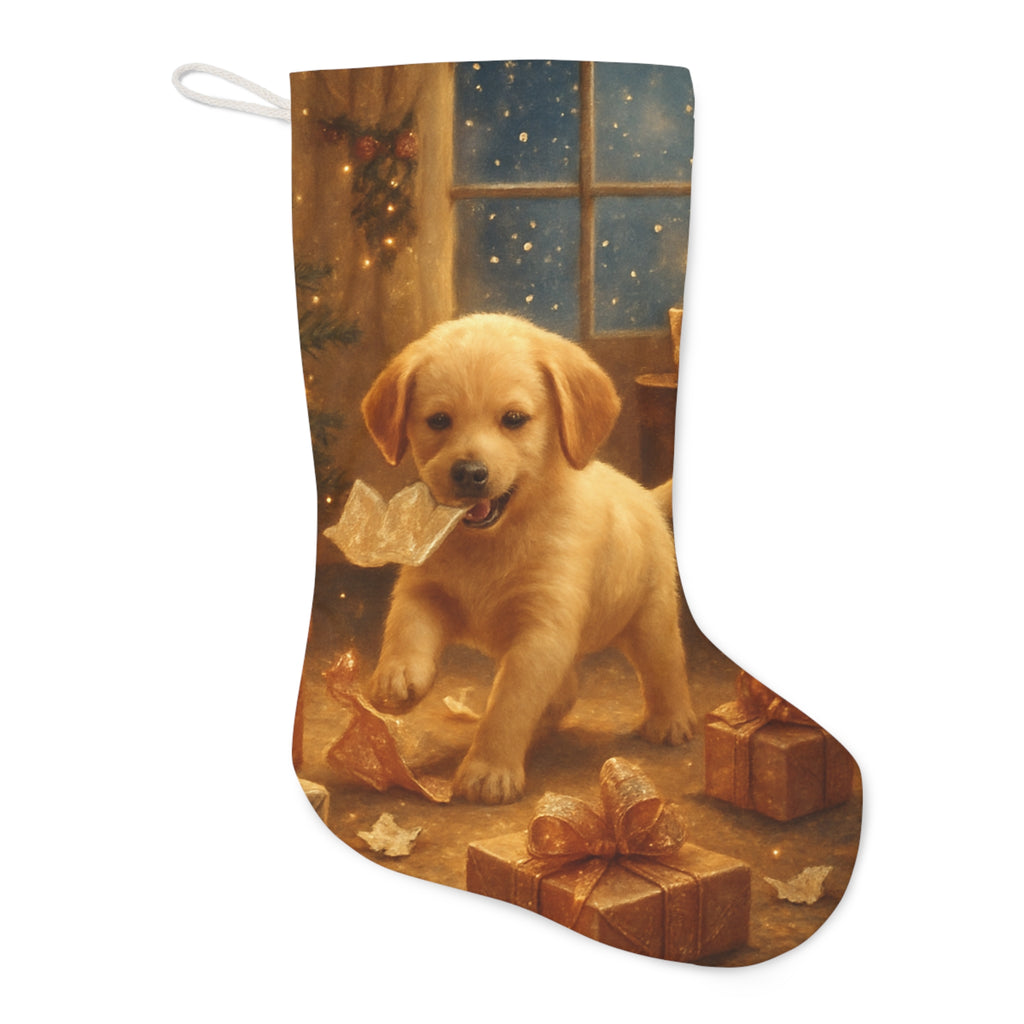 Puppy Stocking -  Cute Labrador Puppy Christmas Stocking