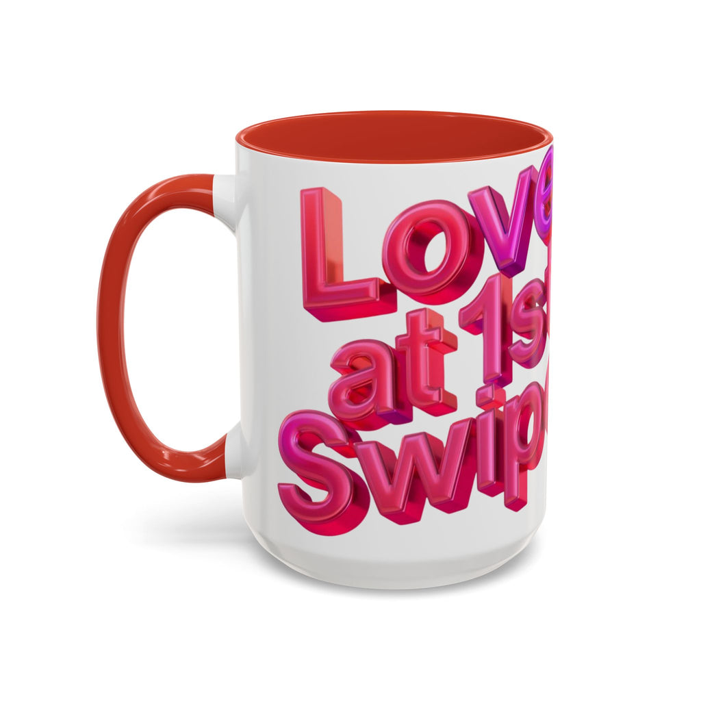 Personalized "Love at 1st Swipe" Couples Coffee Mug