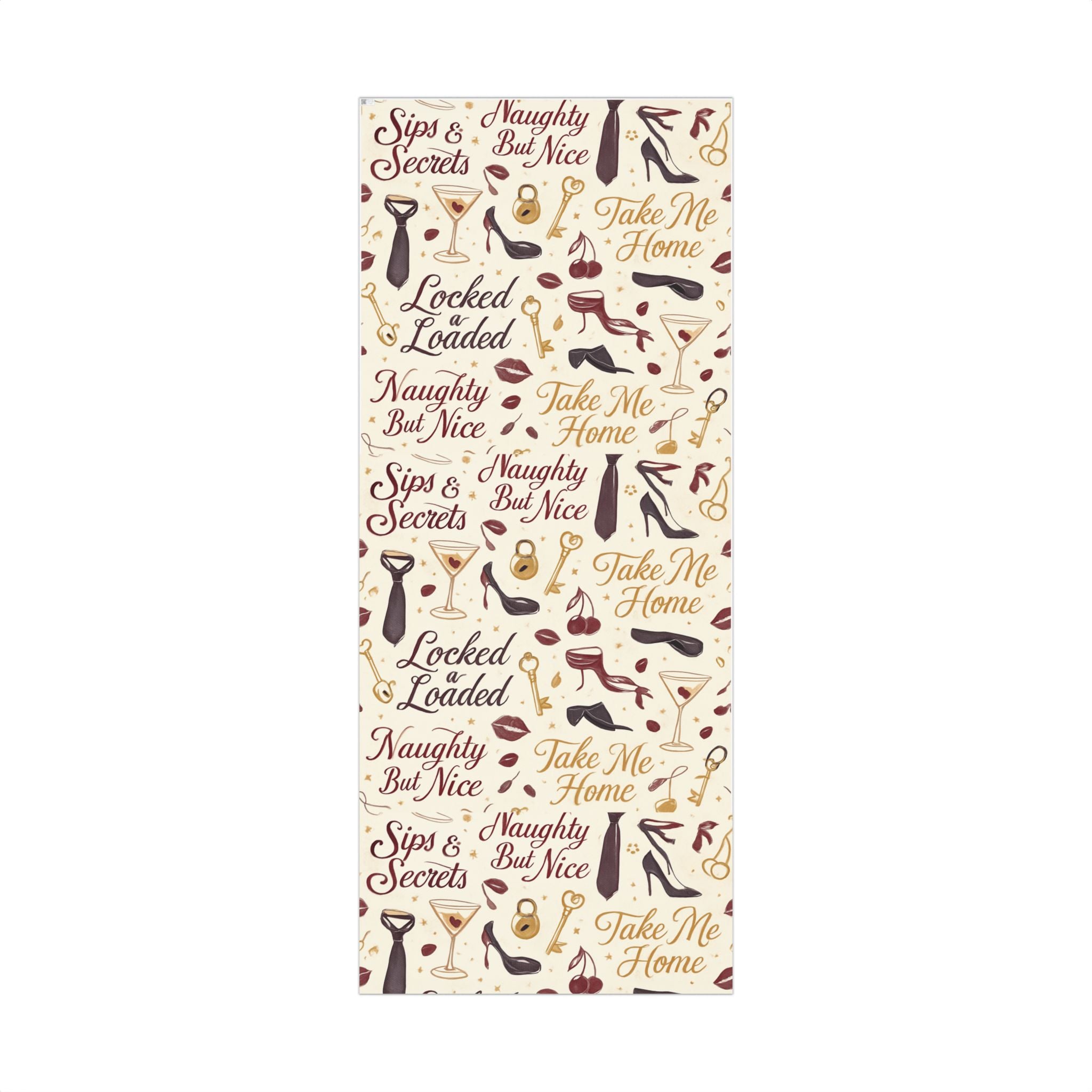 Flirty ‘Naughty But Nice’ Gift Wrap Paper 29" x 72"