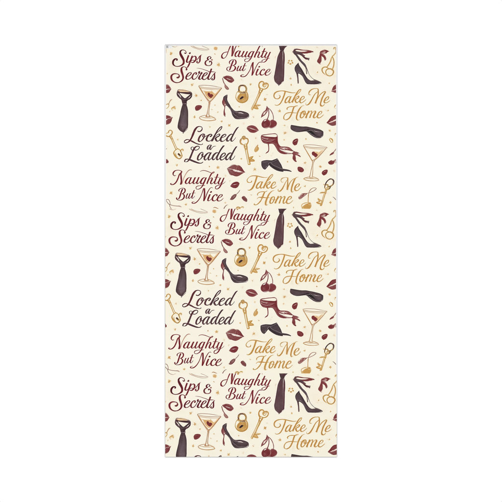 Flirty ‘Naughty But Nice’ Gift Wrap Paper 29" x 72"