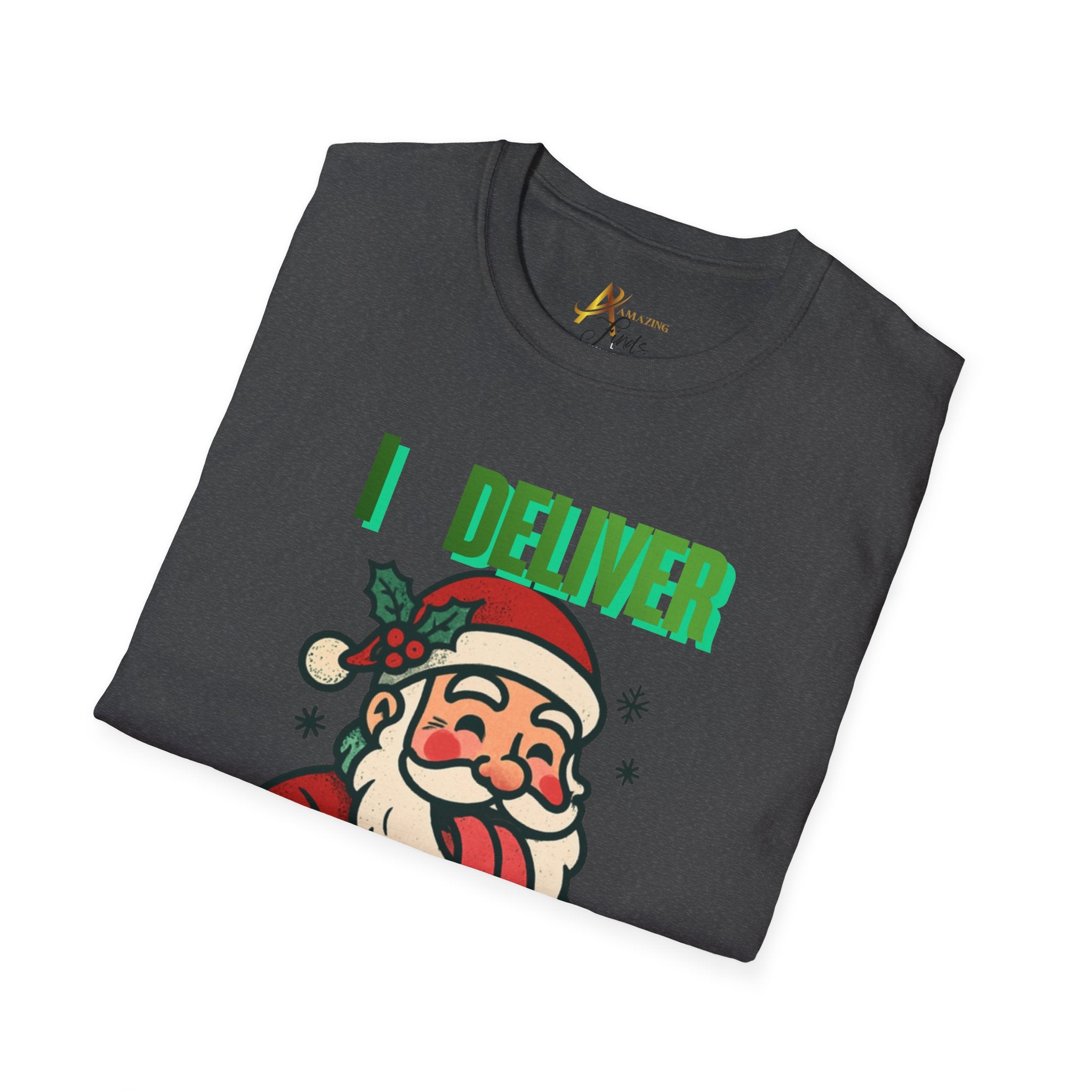 Adult Themed Santa T-Shirt - 'I Deliver All Night Long' Christmas Attire