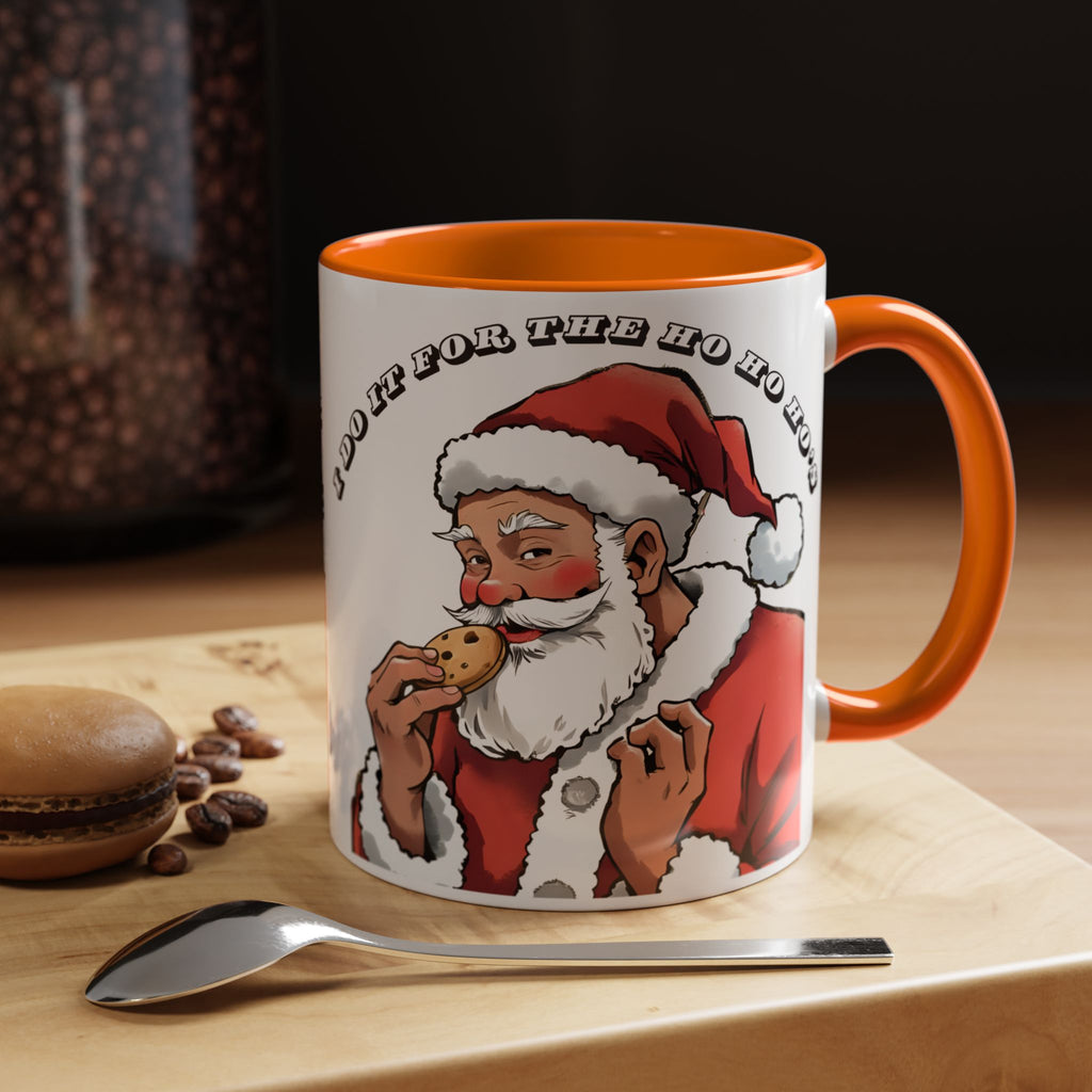 Coffee Mug - Santa Eating Cookie "I Do It For The Ho Ho Ho" Holiday Christmas Mug (11/15 oz)