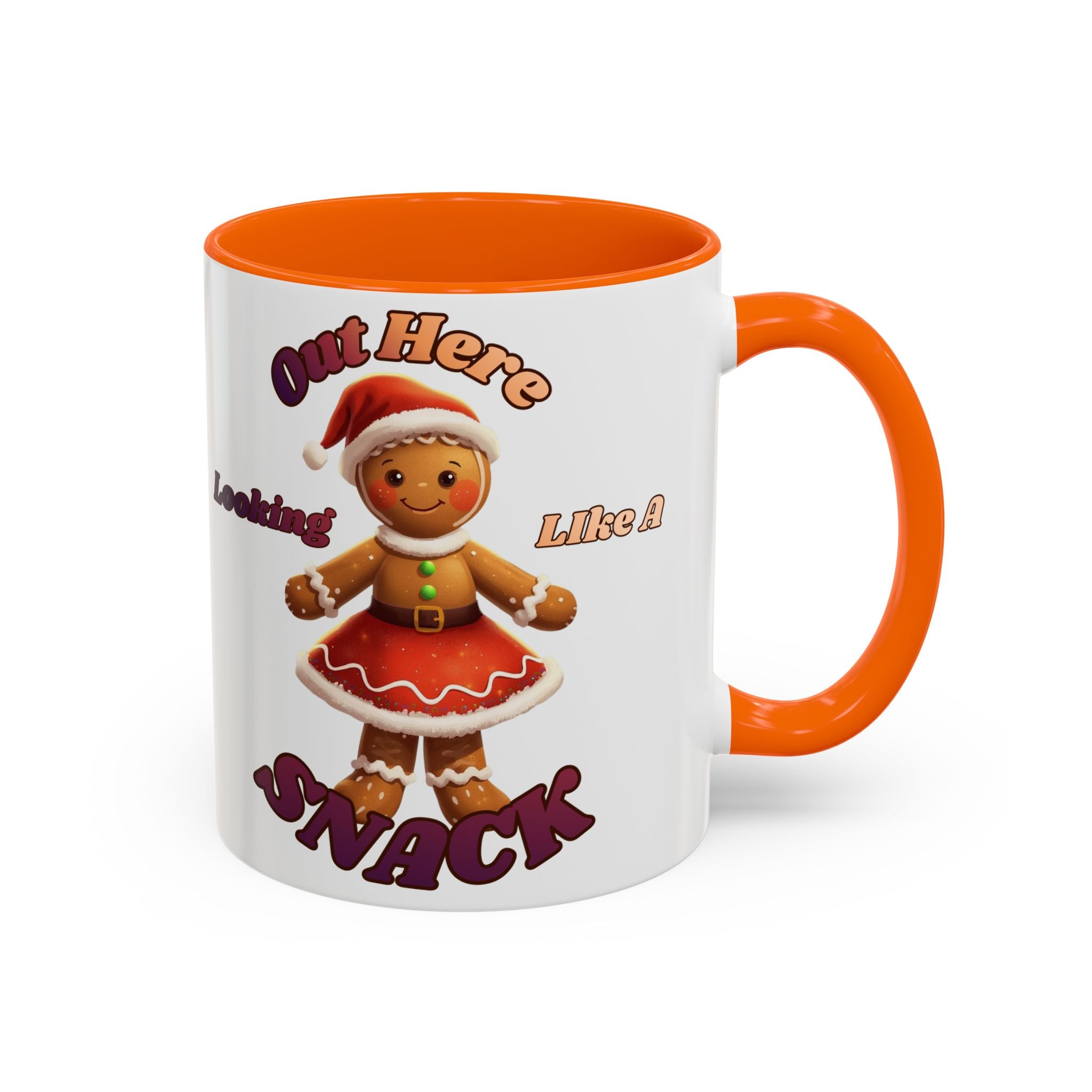 Festive Gingerbread Holiday Gift (11/15 oz) - 'Out Here Looking Like A Snack' Coffee Mug