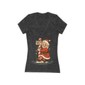 Adult Themed Mrs. Clause V-Neck Tee — 'I Love Santa's Pole' Christmas Attire