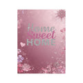 Home Sweet Home Microfiber Blanket — Pink Floral Velveteen Throw