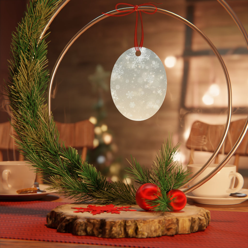 Snowflake Bell Metal Ornament — Elegant Winter Holiday Decoration