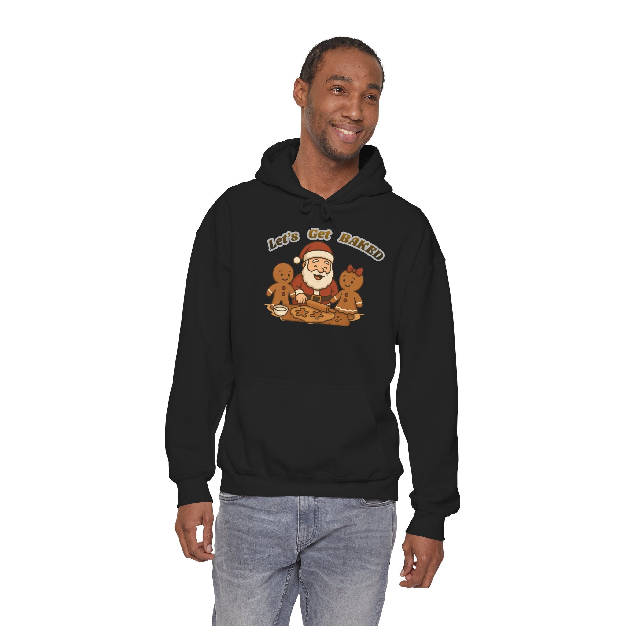 Adult Themed Santa Baking Hoodie — 'Let’s Get Baked' Christmas Attire