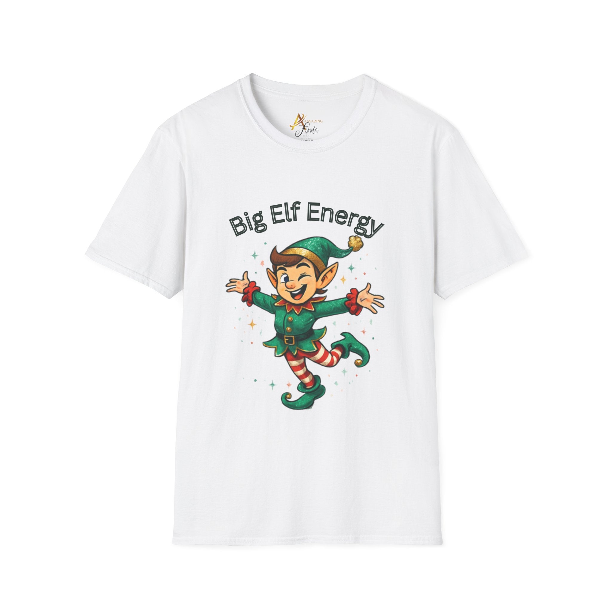 Adult Themed Big Elf  T-Shirt — 'Big Elf Energy' Christmas Attire