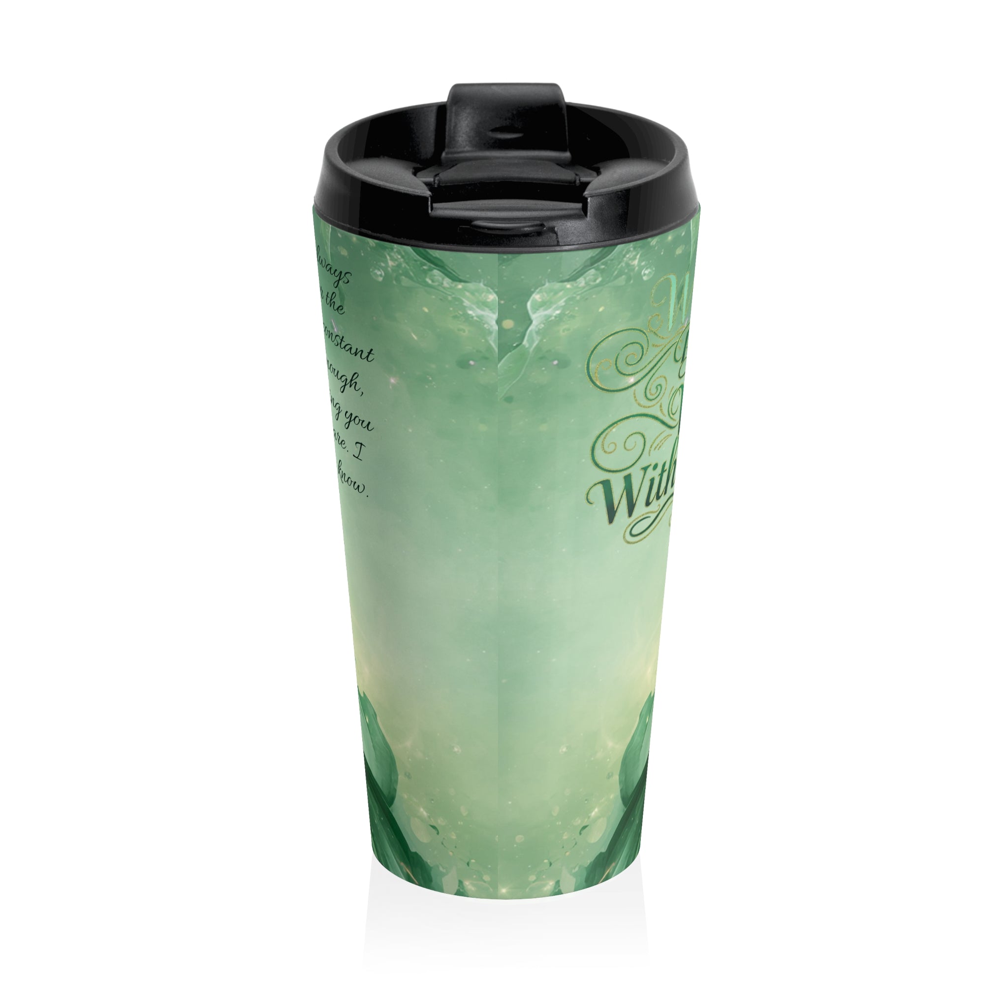 Personalized - Thank You Mom Stainless Steel Travel Mug - Sentimental Green Keepsake Gift