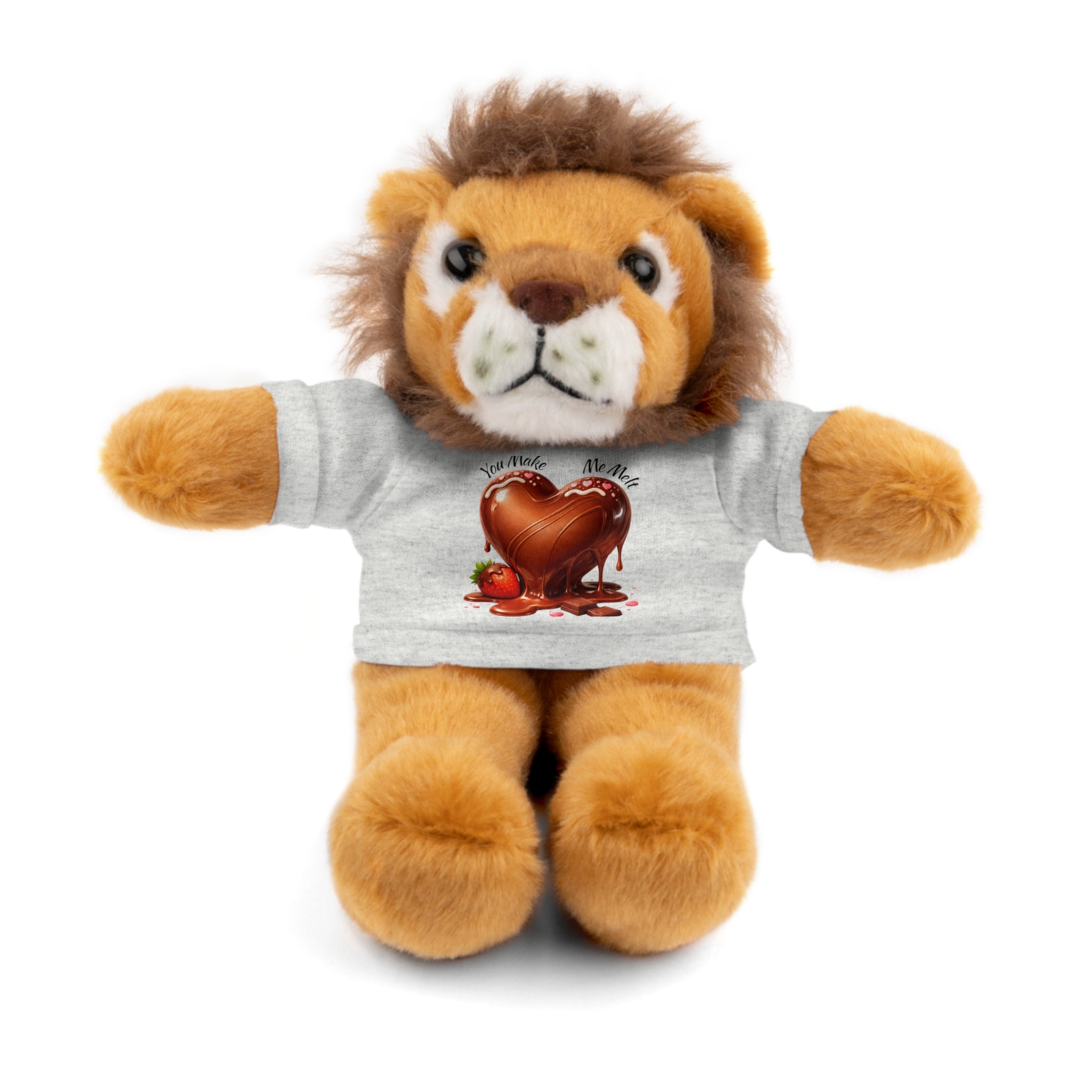 Valentine’s Chocolate Heart Plush with Tee — Stuffed Animal Gift
