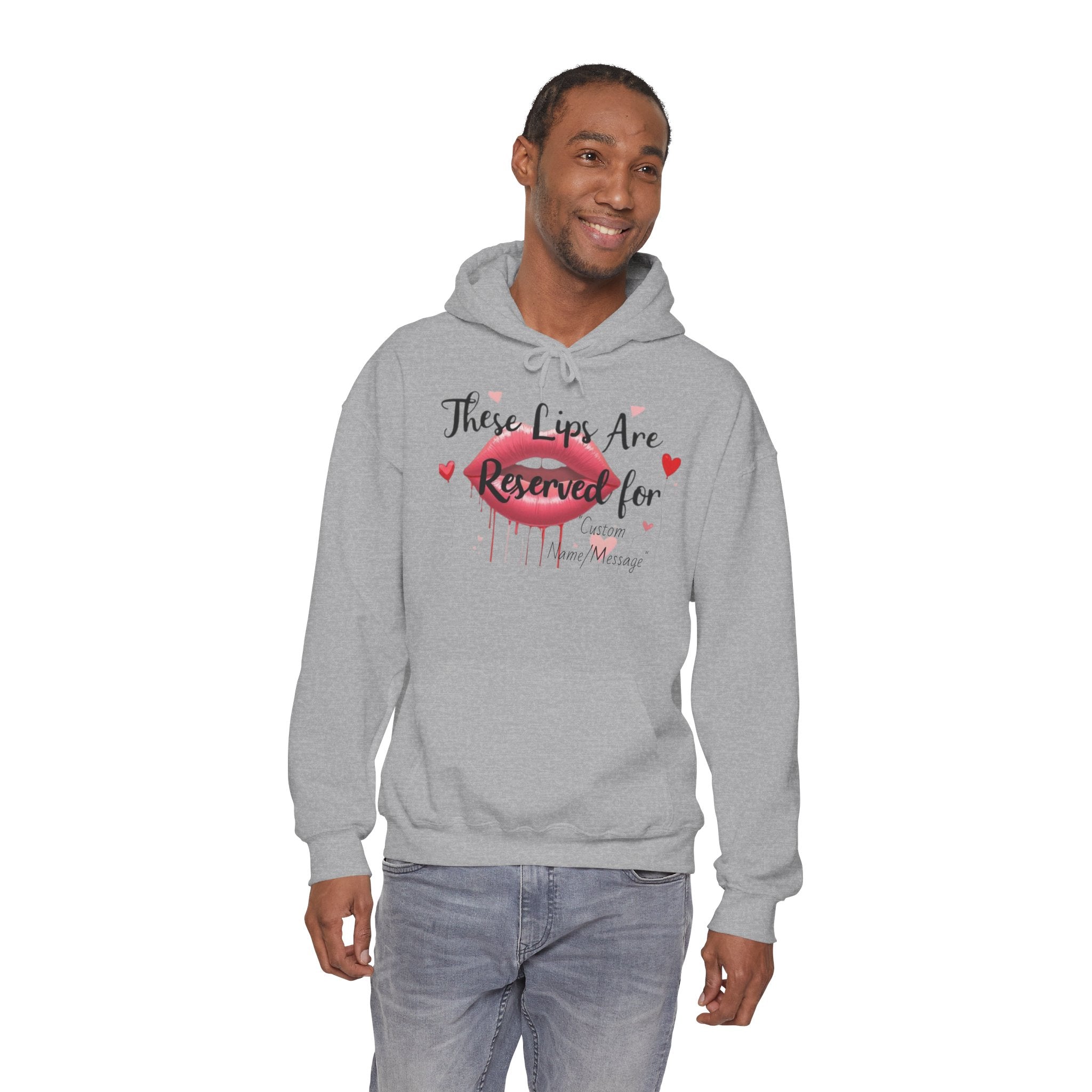 Personalized Hoodie. Lips, Valentine's Day