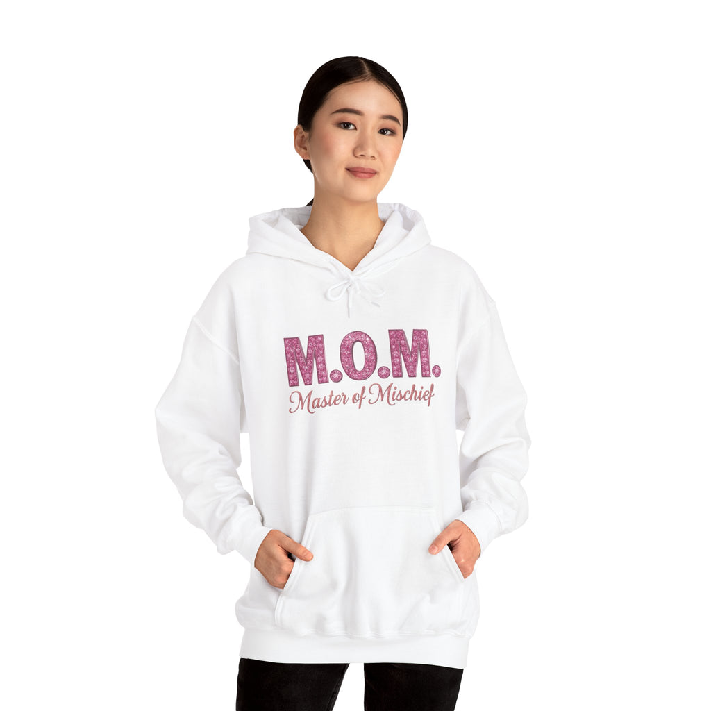 Mom Hoodie — "M.O.M. Master of Mischief" Graphic Mother's Day Pullover