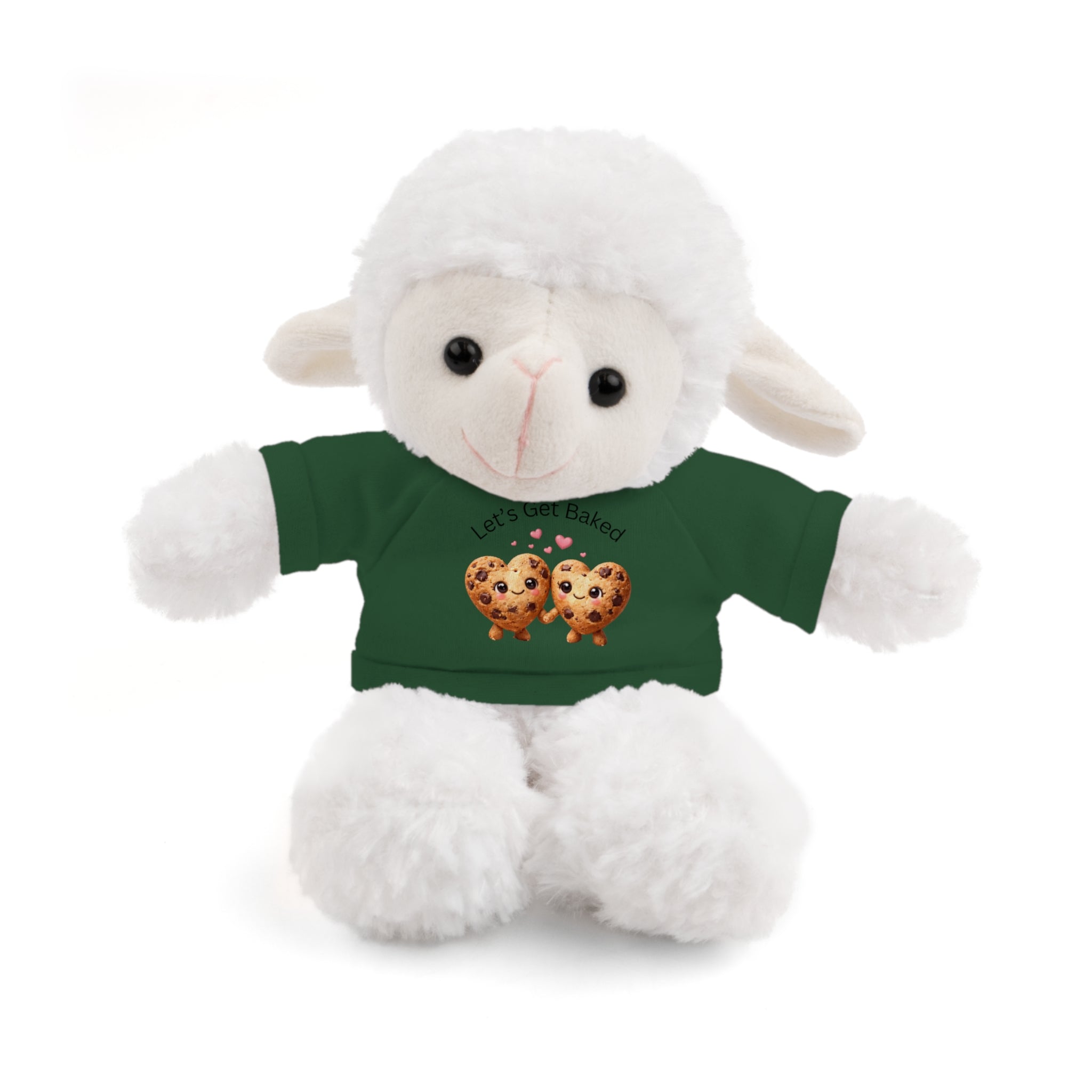Plush Animal with "Let's Get Baked" Cookie Tee Stuffed Animal