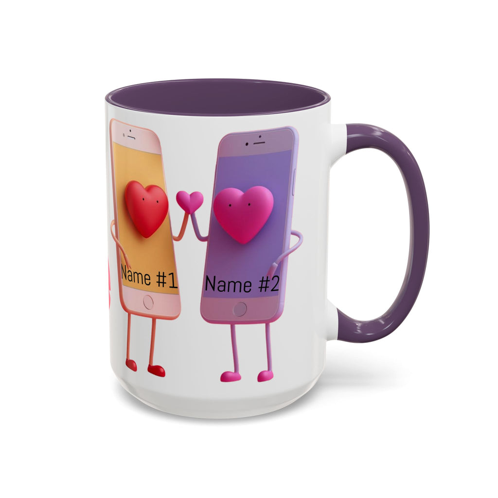 Personalized "Love at 1st Swipe" Couples Coffee Mug