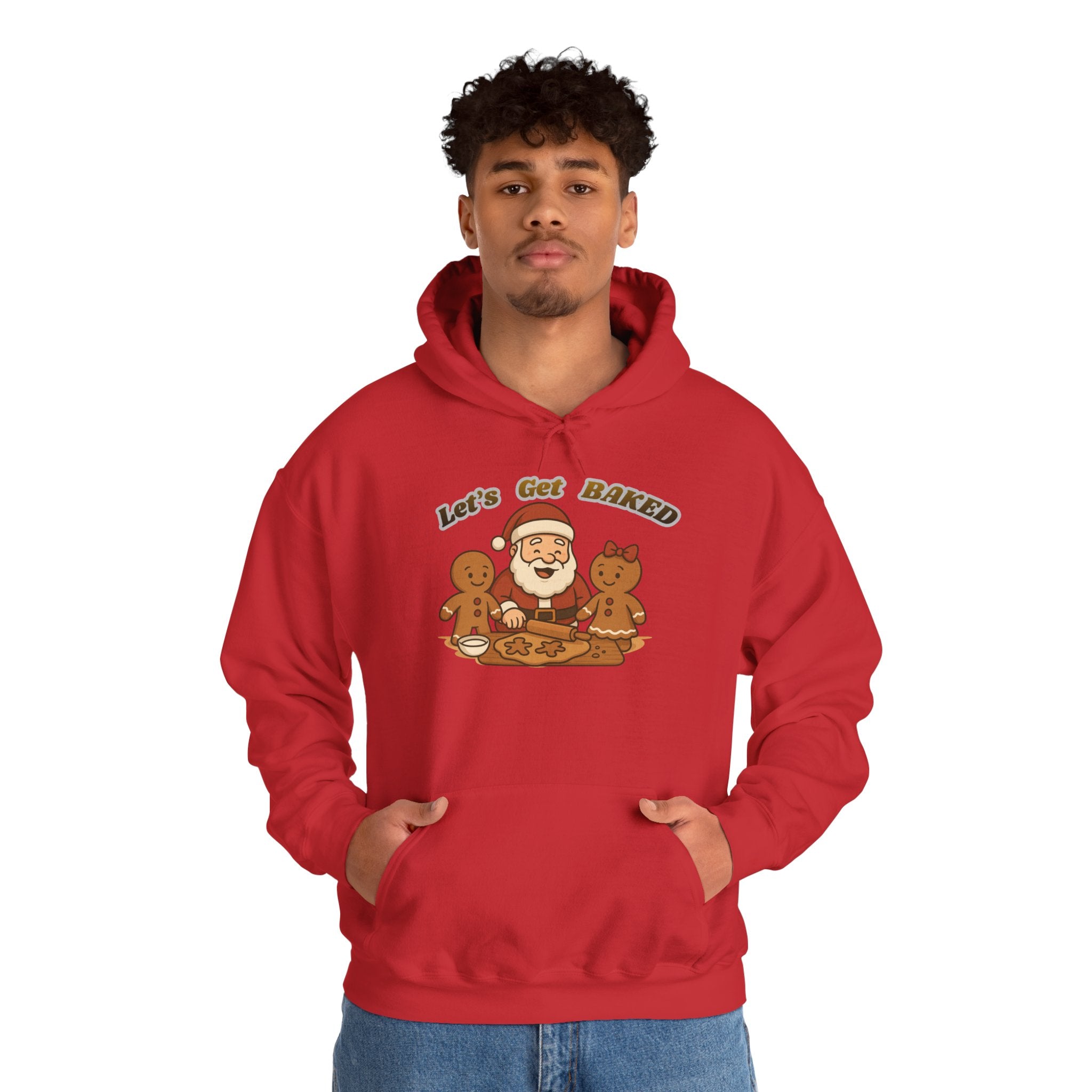 Adult Themed Santa Baking Hoodie — 'Let’s Get Baked' Christmas Attire