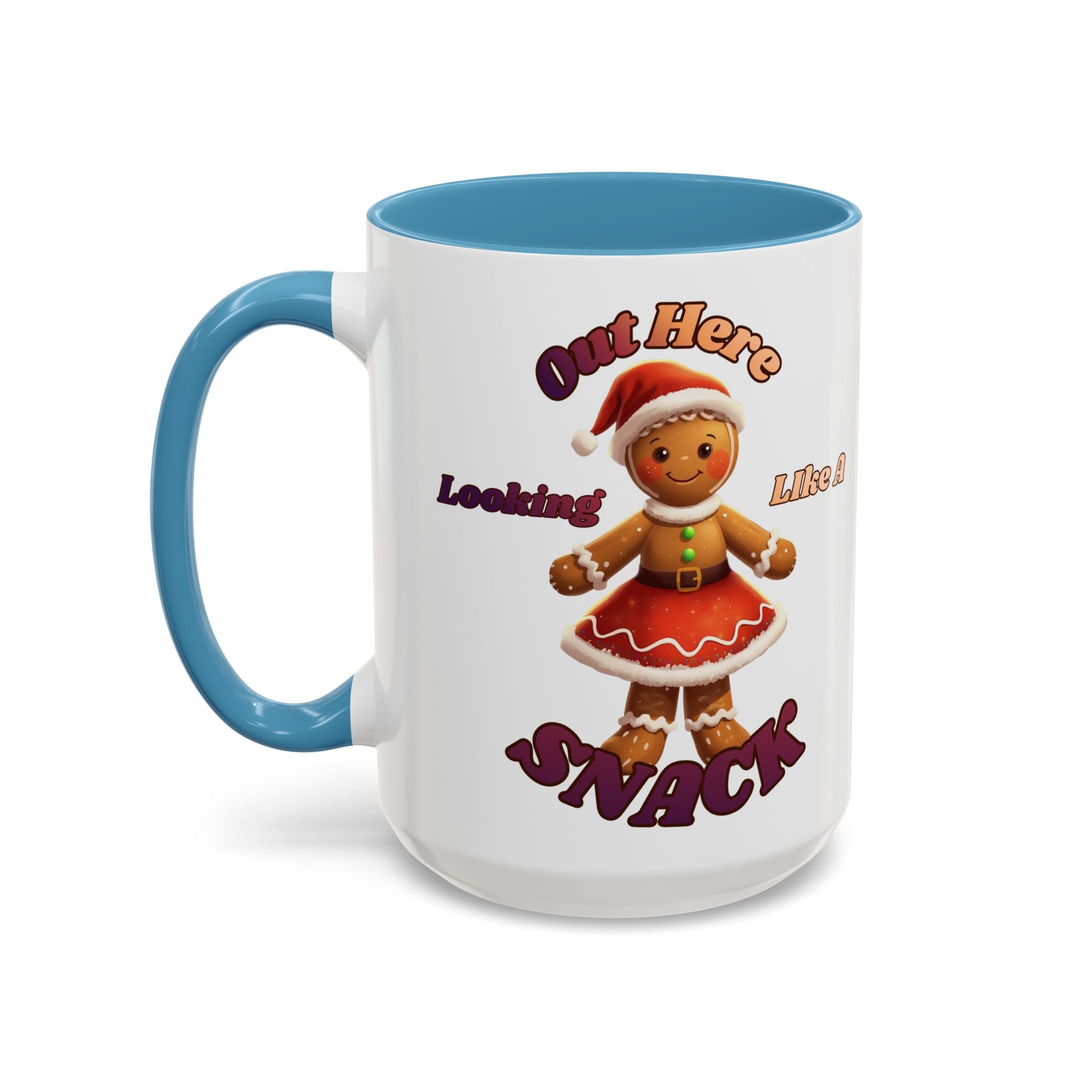Festive Gingerbread Holiday Gift (11/15 oz) - 'Out Here Looking Like A Snack' Coffee Mug