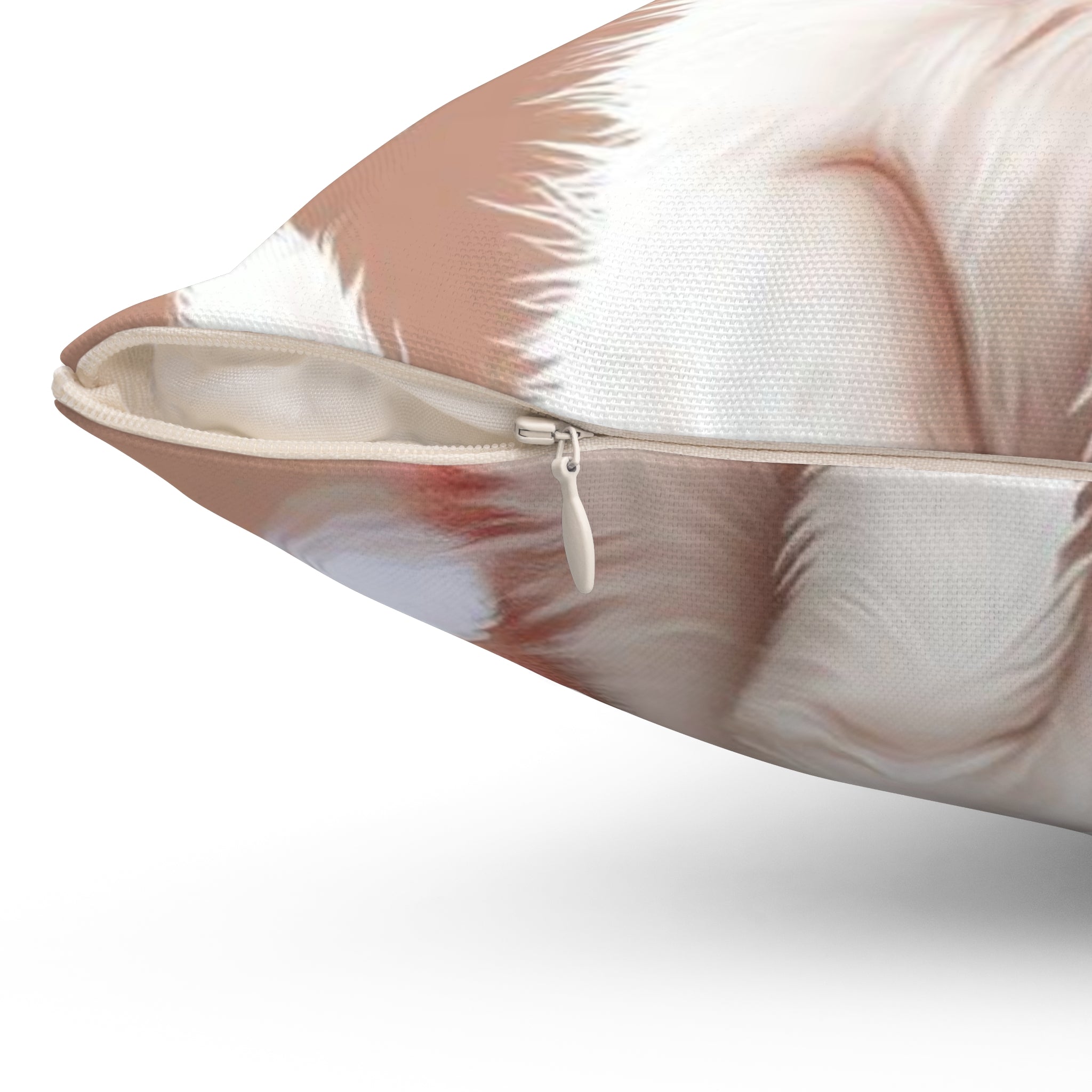 Christmas Kitten Throw Pillow — Cute Cat in Santa Hat Holiday Decor