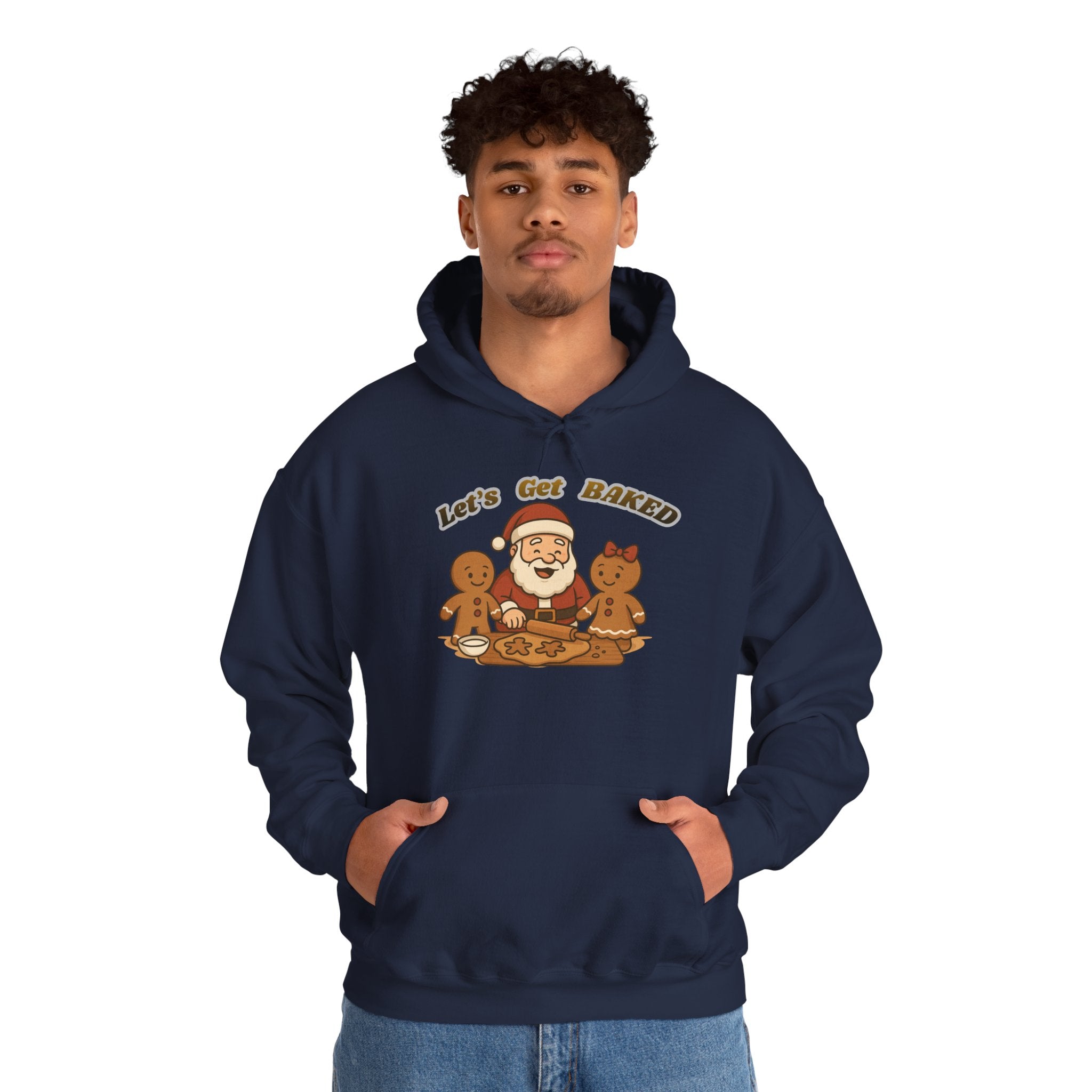 Adult Themed Santa Baking Hoodie — 'Let’s Get Baked' Christmas Attire