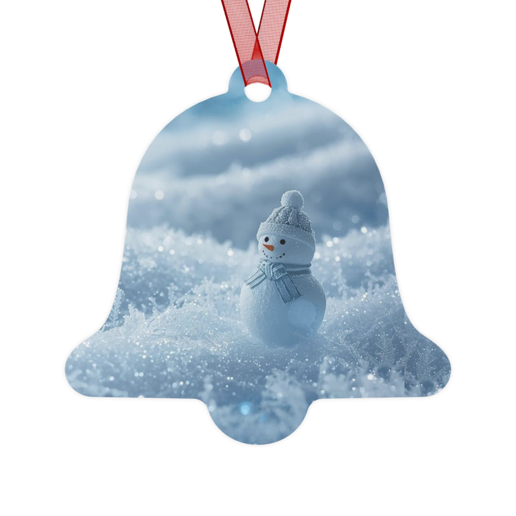 Snowman Bell Metal Ornament – Cute Winter Holiday Tree Decoration