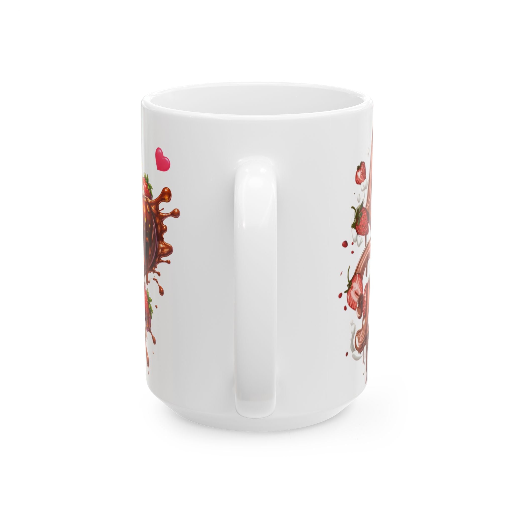 Lick the Drip Melted Chocolate Heart Valentine Mug (11oz & 15oz)