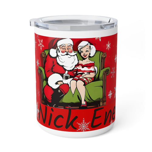 10oz Insulated Coffee Mug —Santa 'Big Nick Energy'