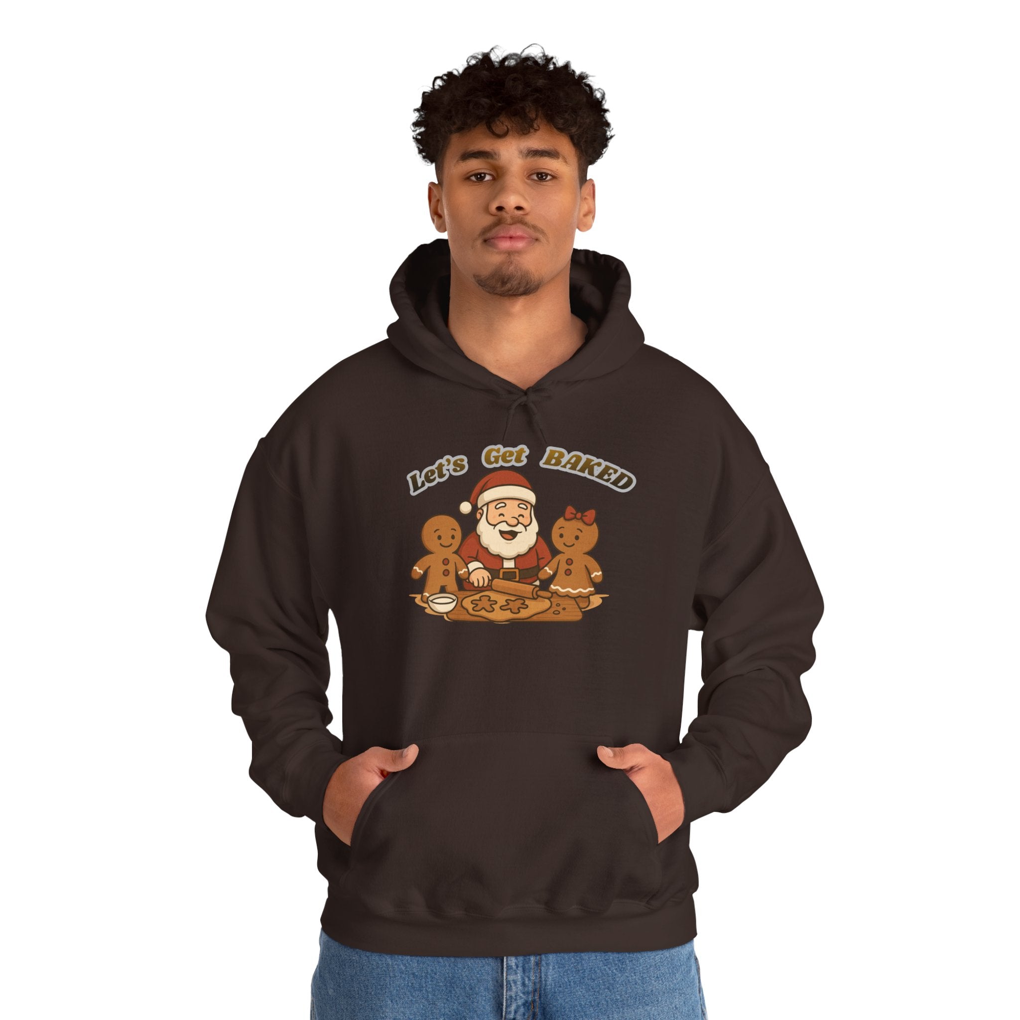 Adult Themed Santa Baking Hoodie — 'Let’s Get Baked' Christmas Attire