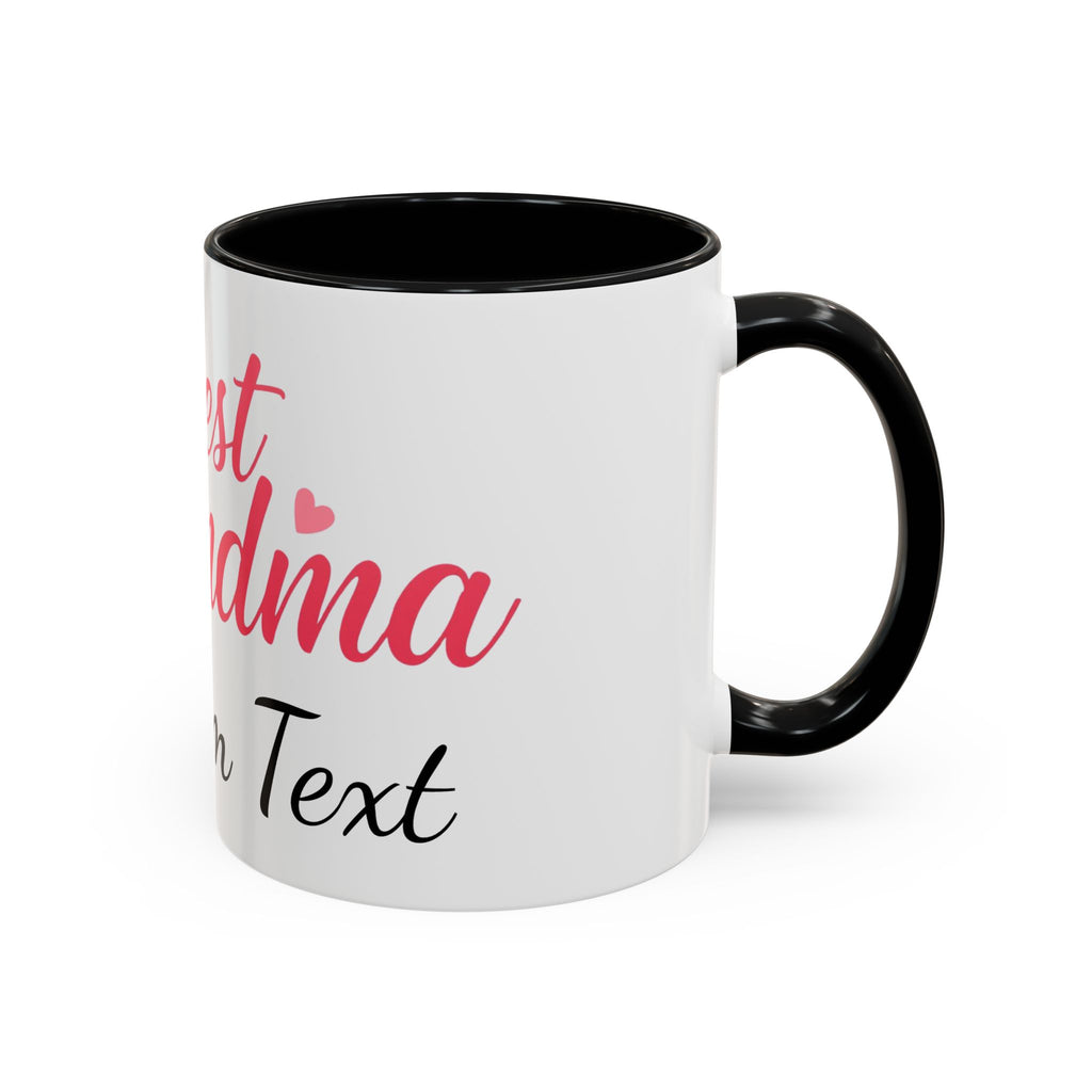 Best Grandma Custom Text Accent Coffee Mug — Personalized Gift for Grandmothers