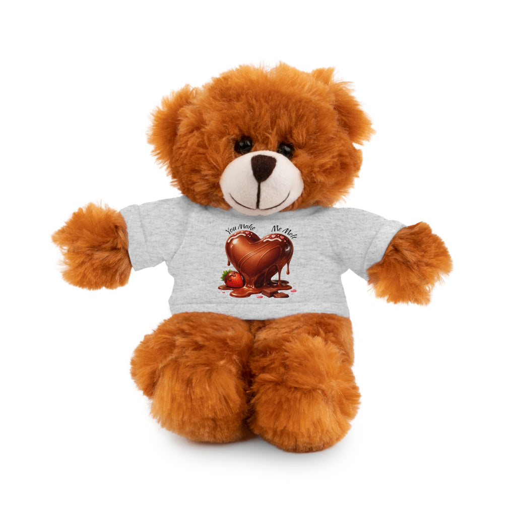 Valentine’s Chocolate Heart Plush with Tee — Stuffed Animal Gift