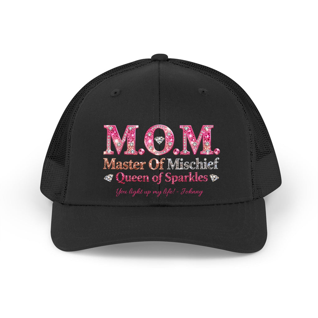 Trucker Hat — "M.O.M. Master of Mischief, Queen of Sparkles" Mom Cap
