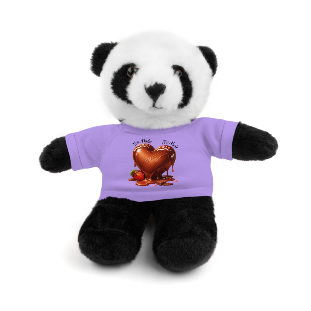 Valentine’s Chocolate Heart Plush with Tee — Stuffed Animal Gift