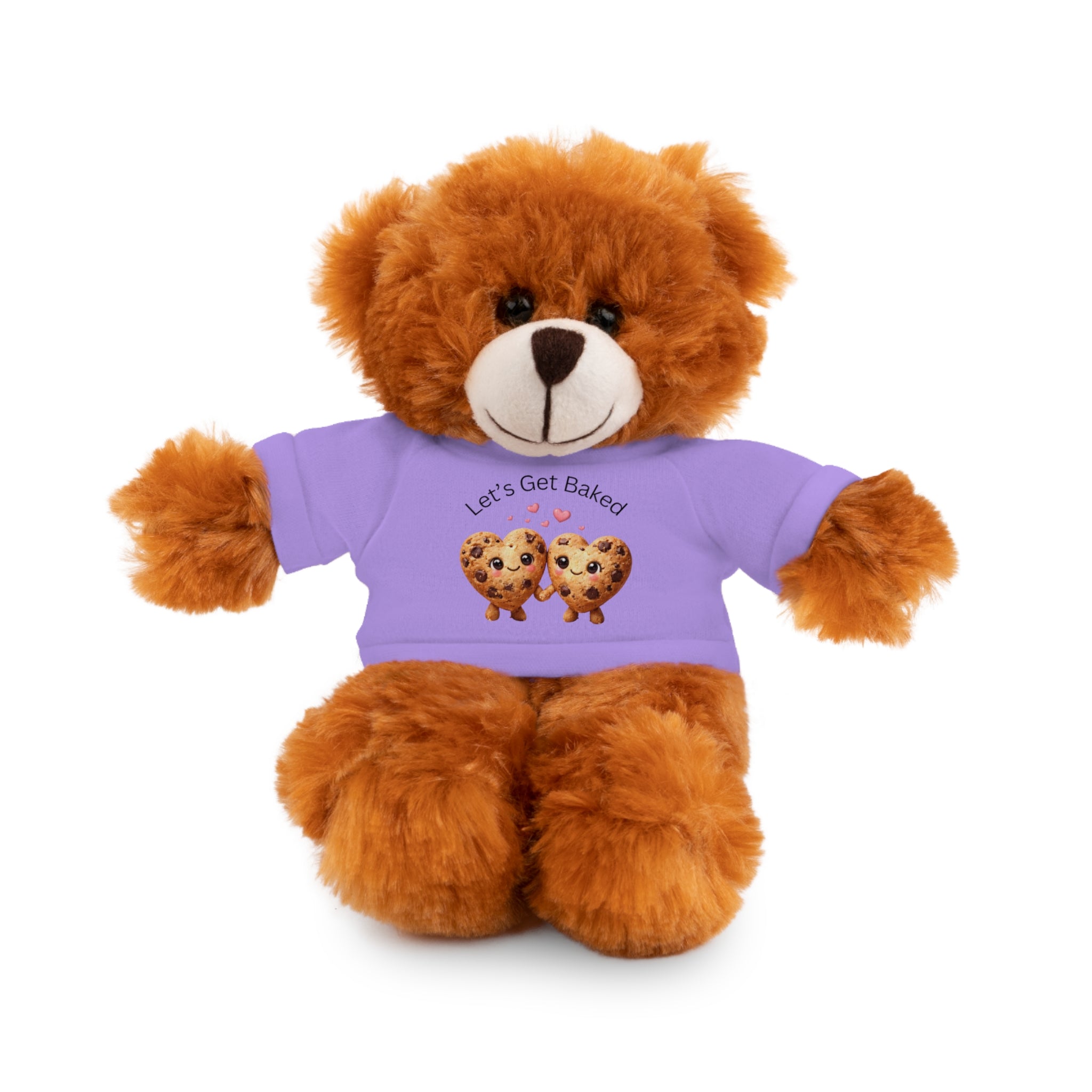 Plush Animal with "Let's Get Baked" Cookie Tee Stuffed Animal