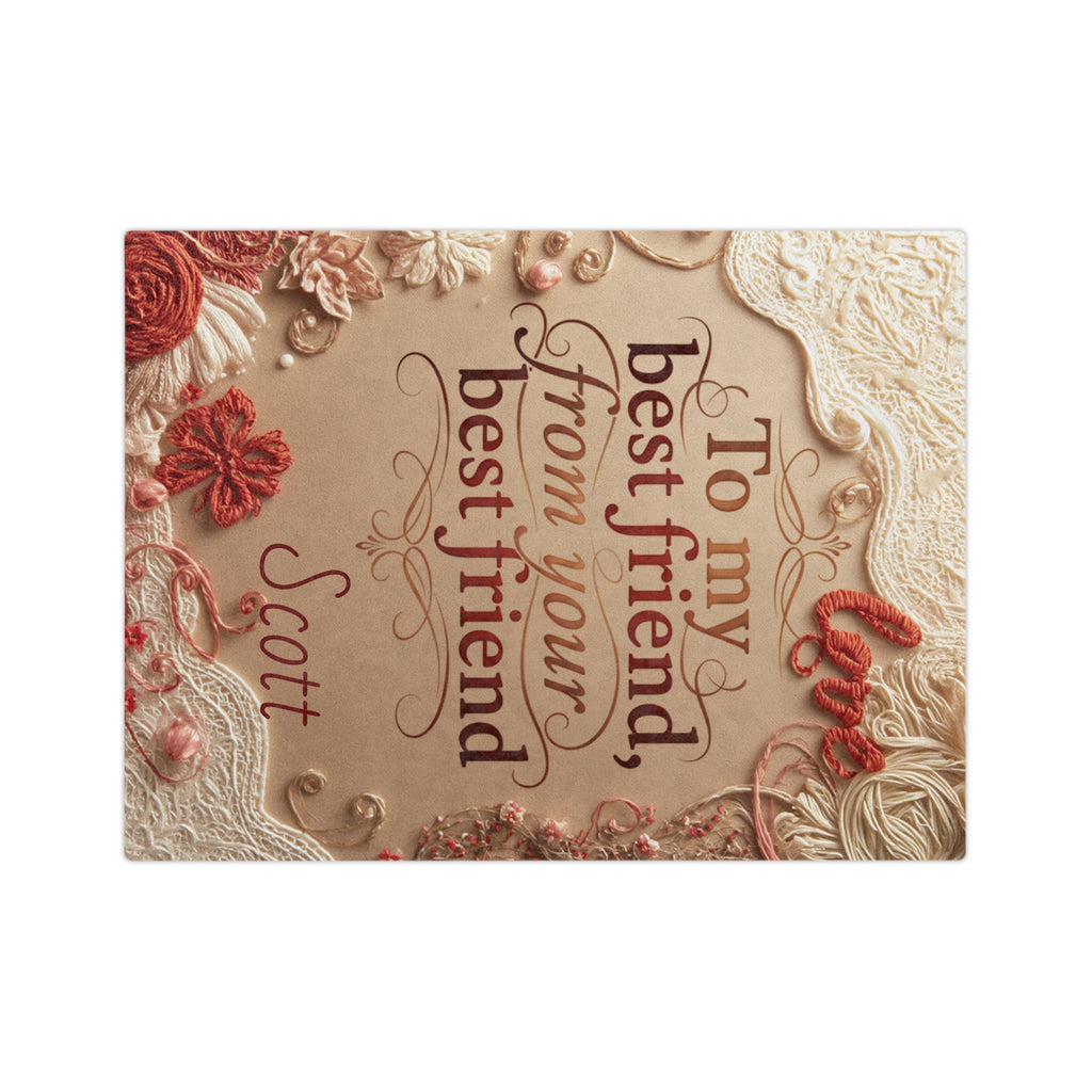 Blanket — "To My Best Friend, From Your Best Friend" Personalized Velveteen Throw