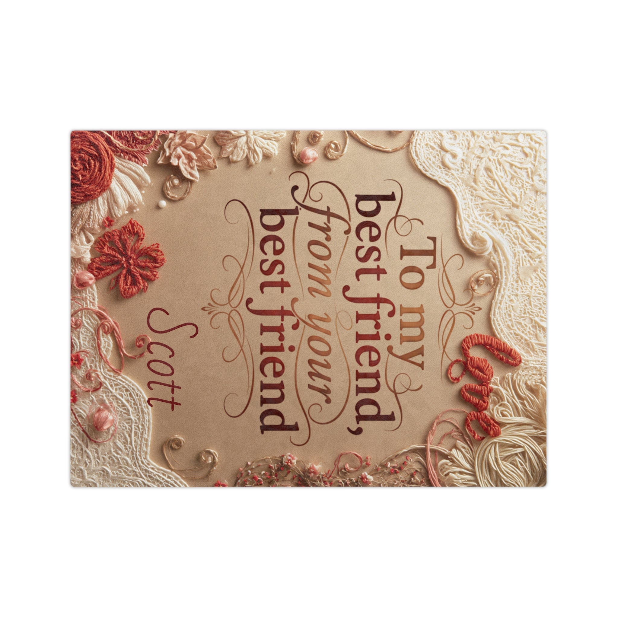 Blanket — "To My Best Friend, From Your Best Friend" Personalized Velveteen Throw