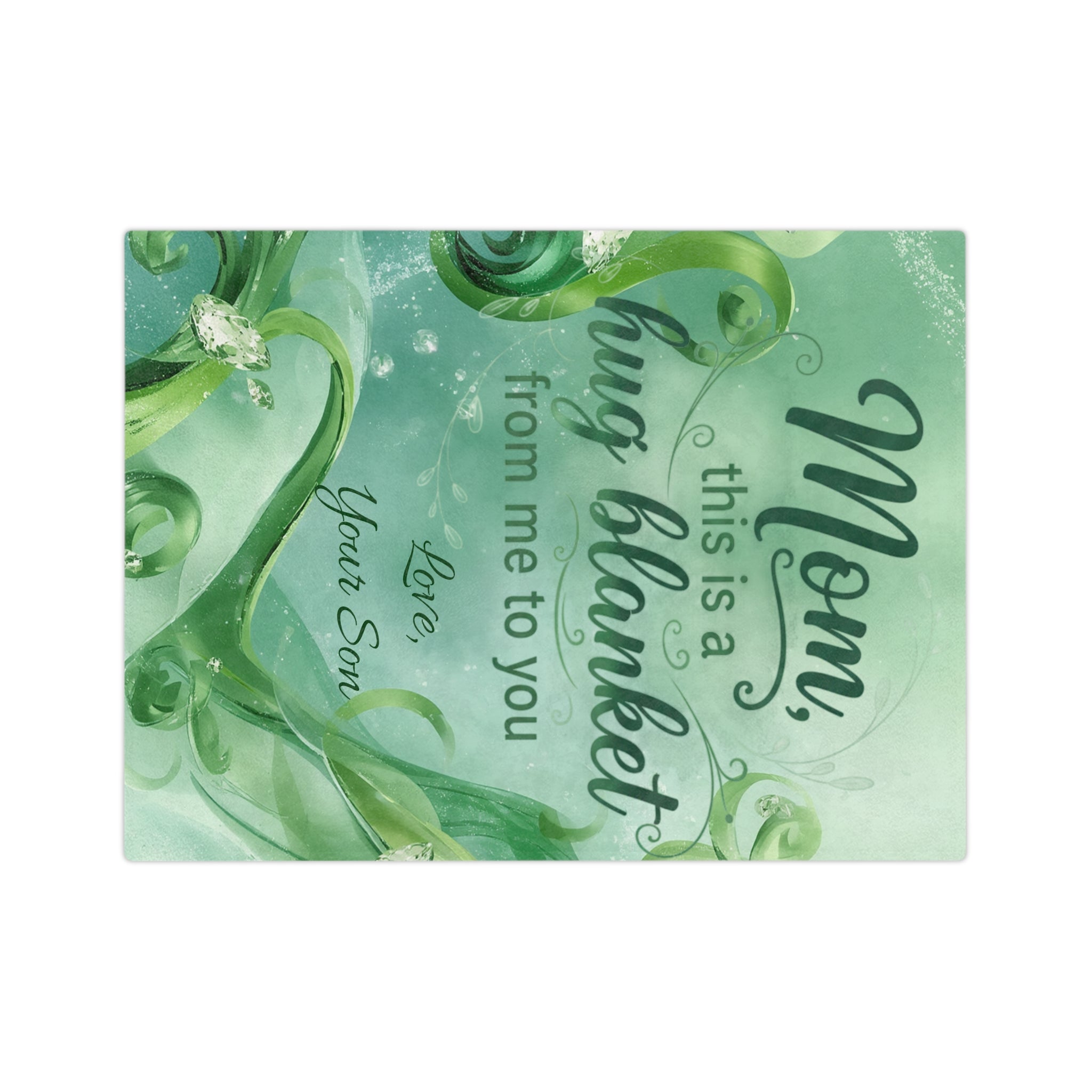 Mom Hug Blanket - 'This Is A Hug Blanket From Me To You' Velveteen Microfiber Throw (From Your Son)