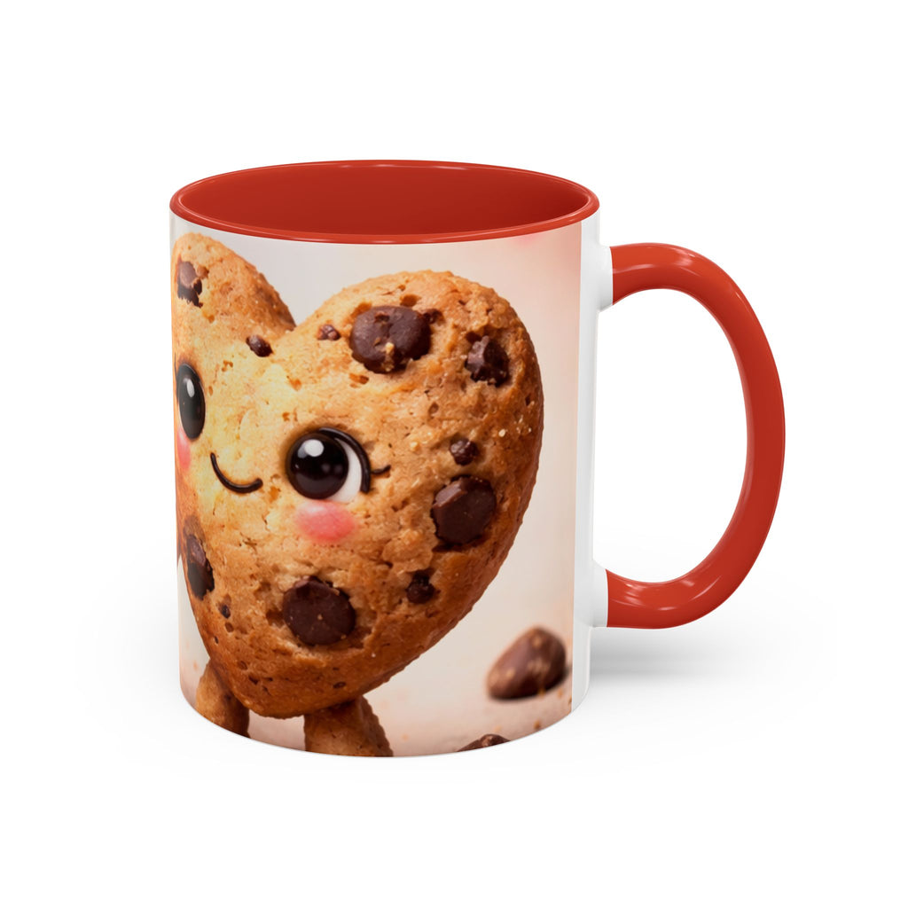Heart Chocolate Chip Cookies Mug | Accent Coffee Mug, Valentines