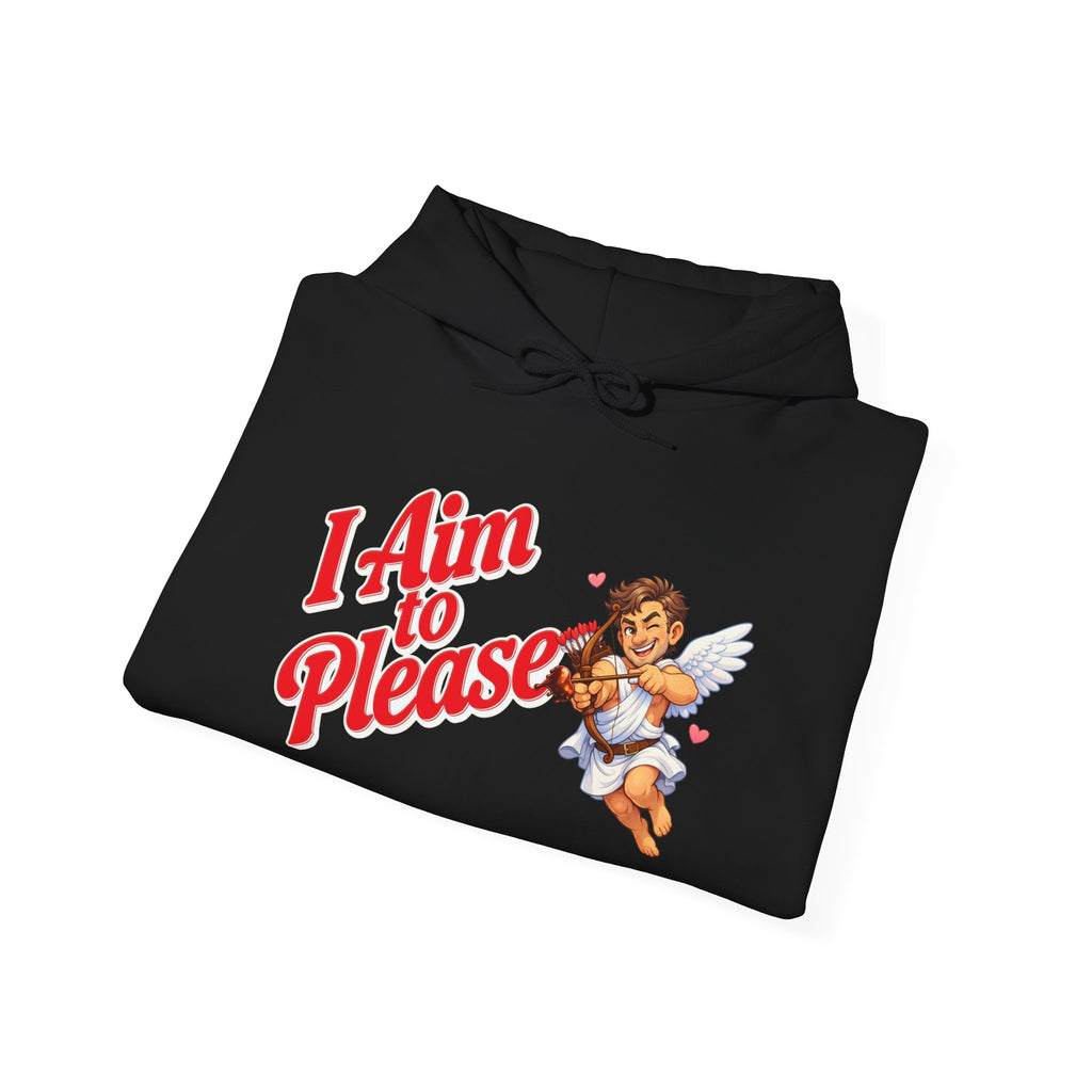 Valentines Day Cupid Hoodie - "I Aim To Please"