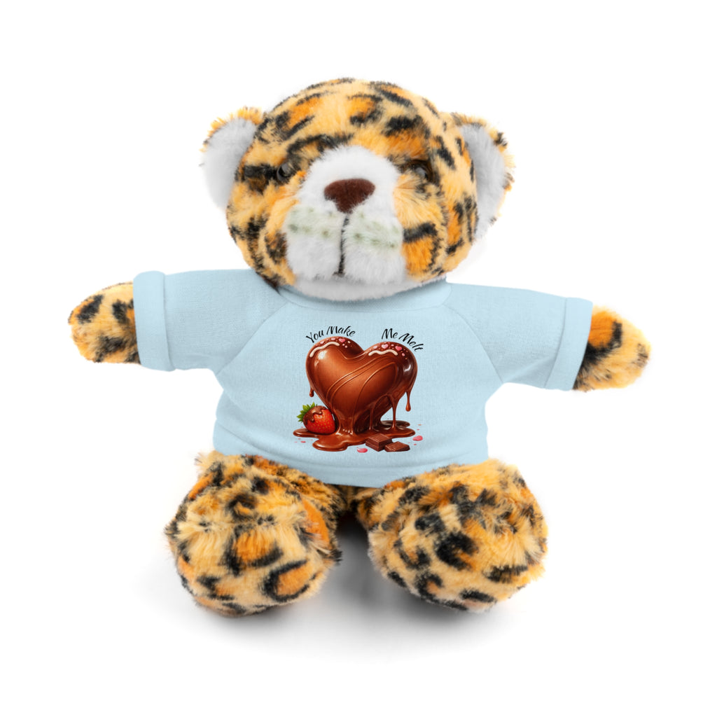 Valentine’s Chocolate Heart Plush with Tee — Stuffed Animal Gift