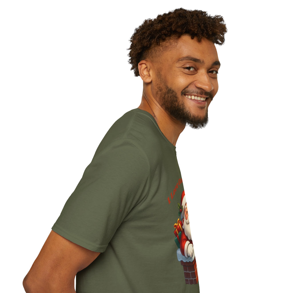 Adult Themed Santa Chimney T-Shirt - 'I Love Going Down' Christmas Attire
