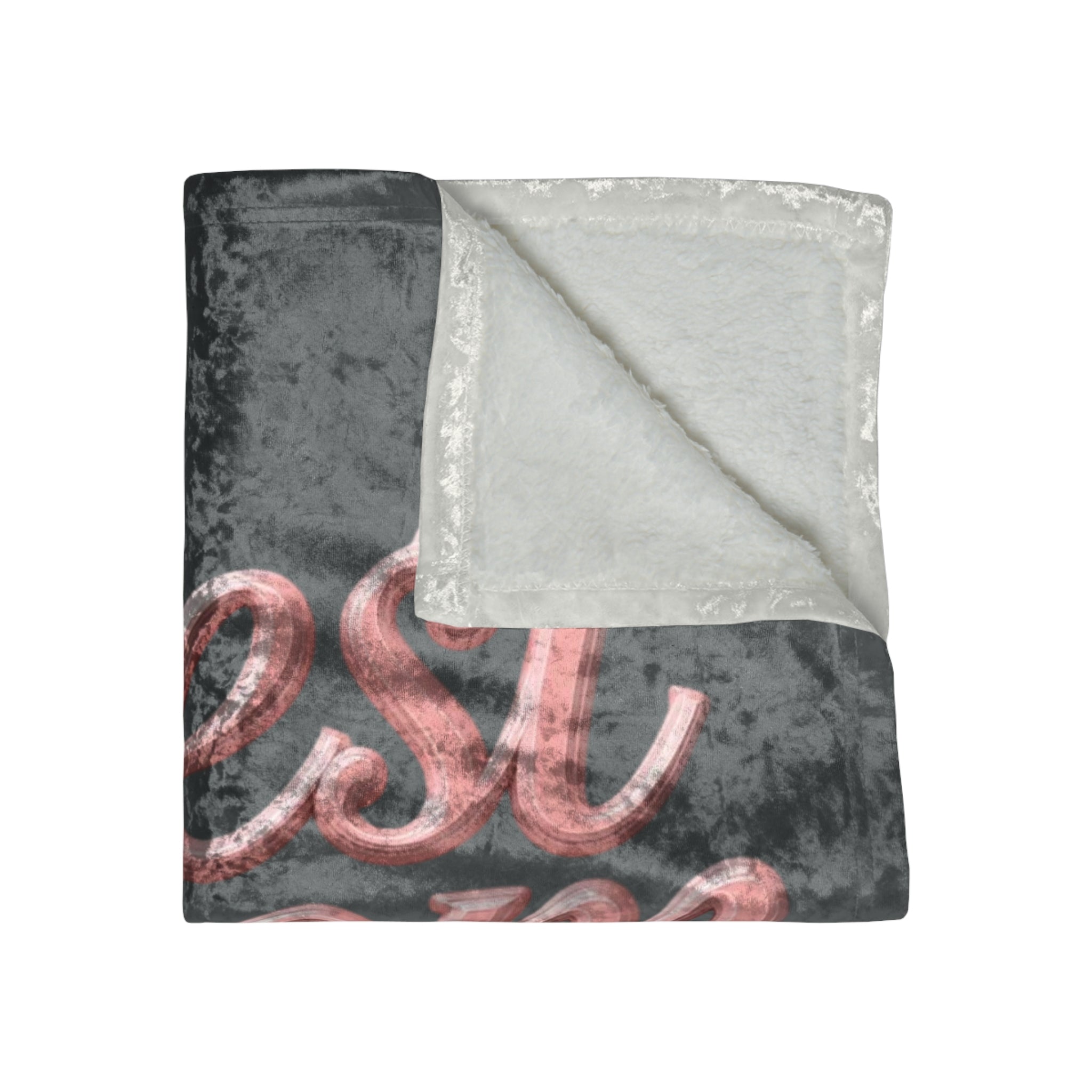 Crushed Velvet Blanket — "Best Mom Ever" Plush Throw for Mothers, Mother's Day Gift