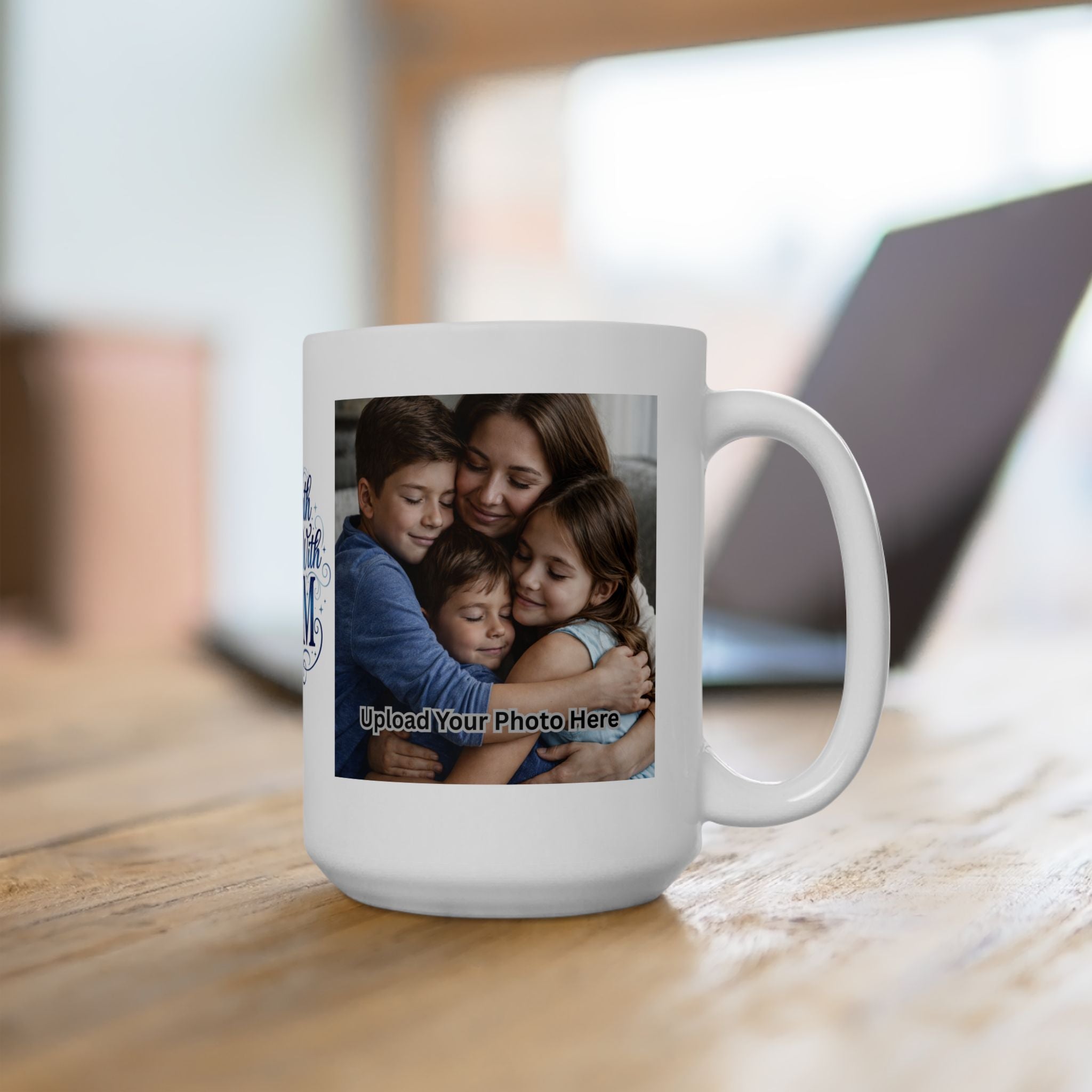 “Warmth Begins With Mom” Ceramic Mug — Mother’s Day Photo Collage Coffee Cup (11oz & 15oz)