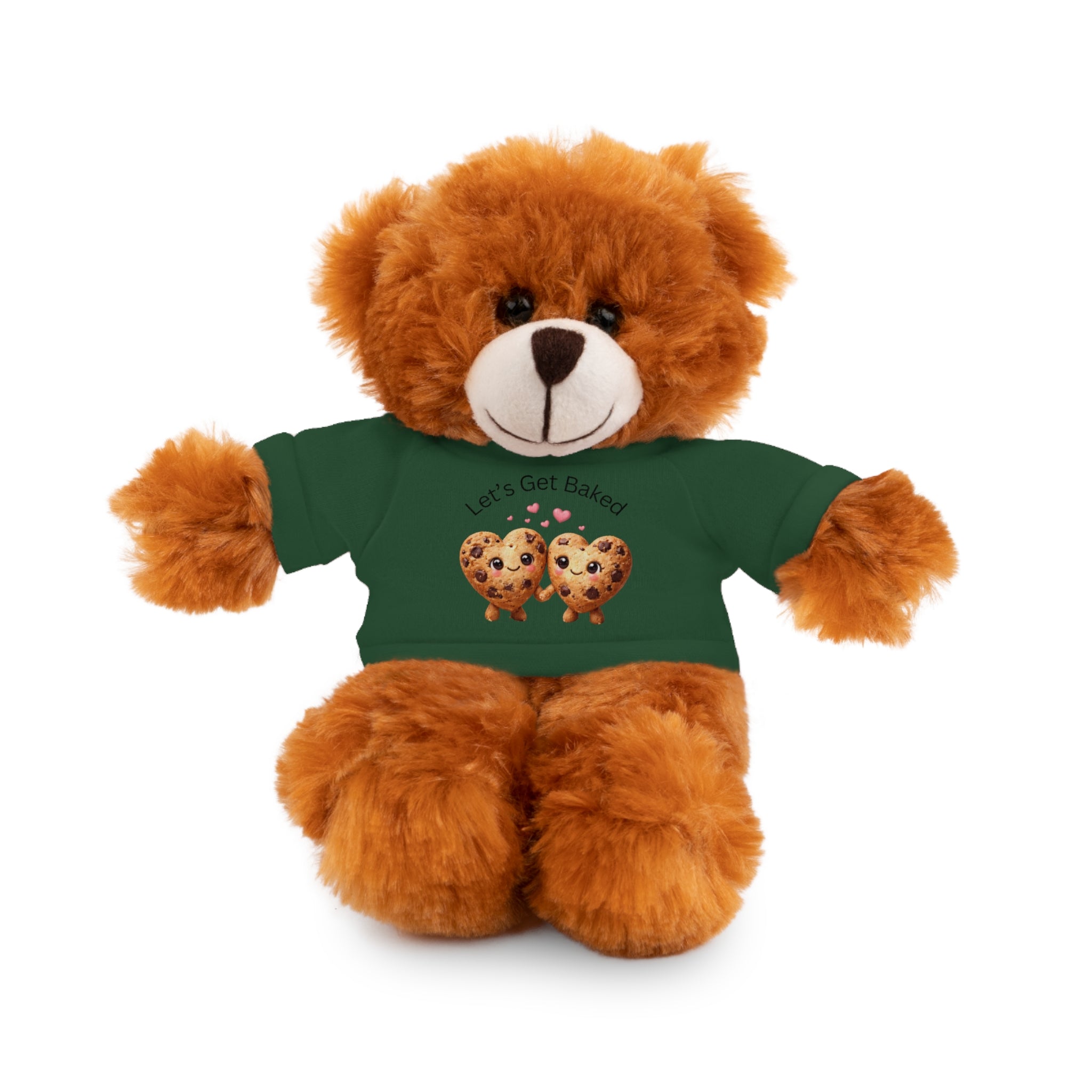 Plush Animal with "Let's Get Baked" Cookie Tee Stuffed Animal