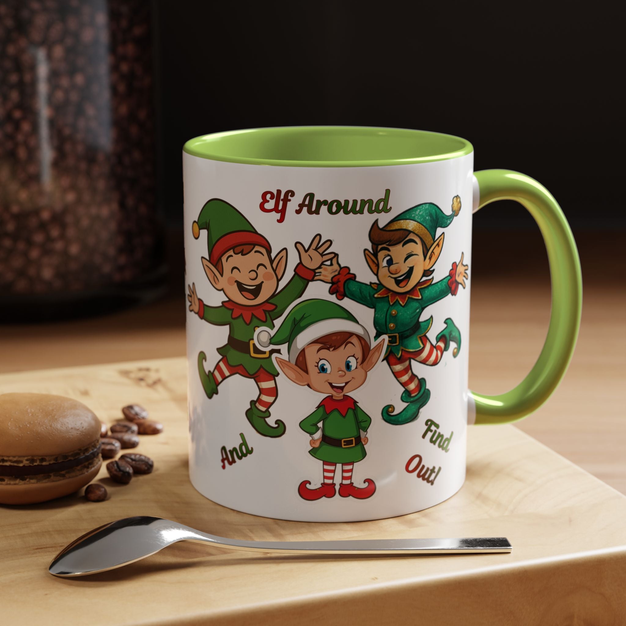 Funny Christmas Elf Holiday Mug (11/15oz) - 'Elf Around and Find Out' Christmas Mug