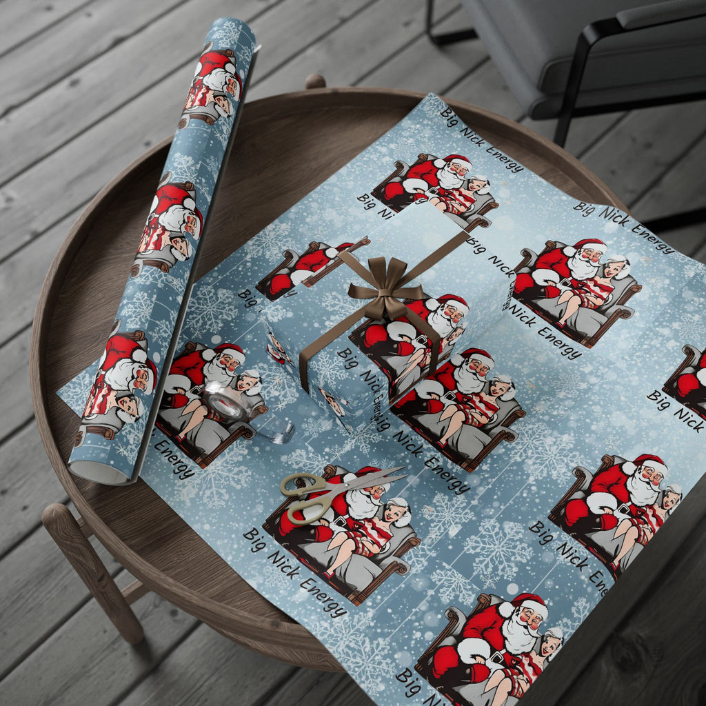 Christmas Santa Wrapping Paper Roll – 'Big Nice Energy' Holiday Gift Wrap